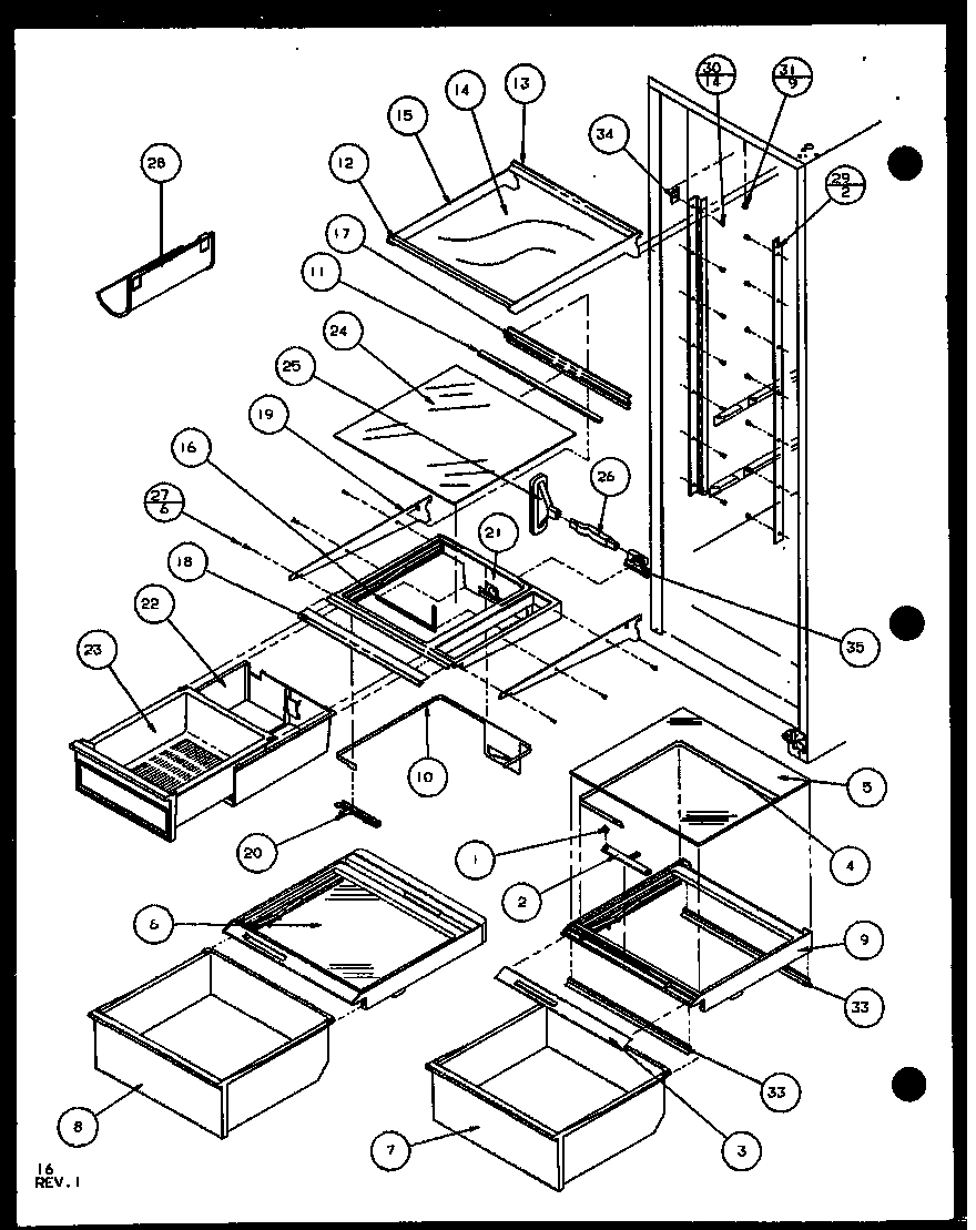 13 - REF SHELVING AND DRAWERS