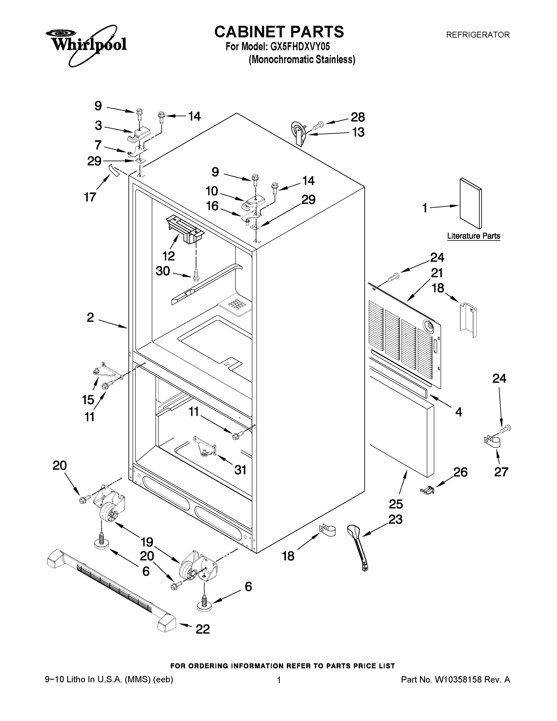 01 - CABINET PARTS