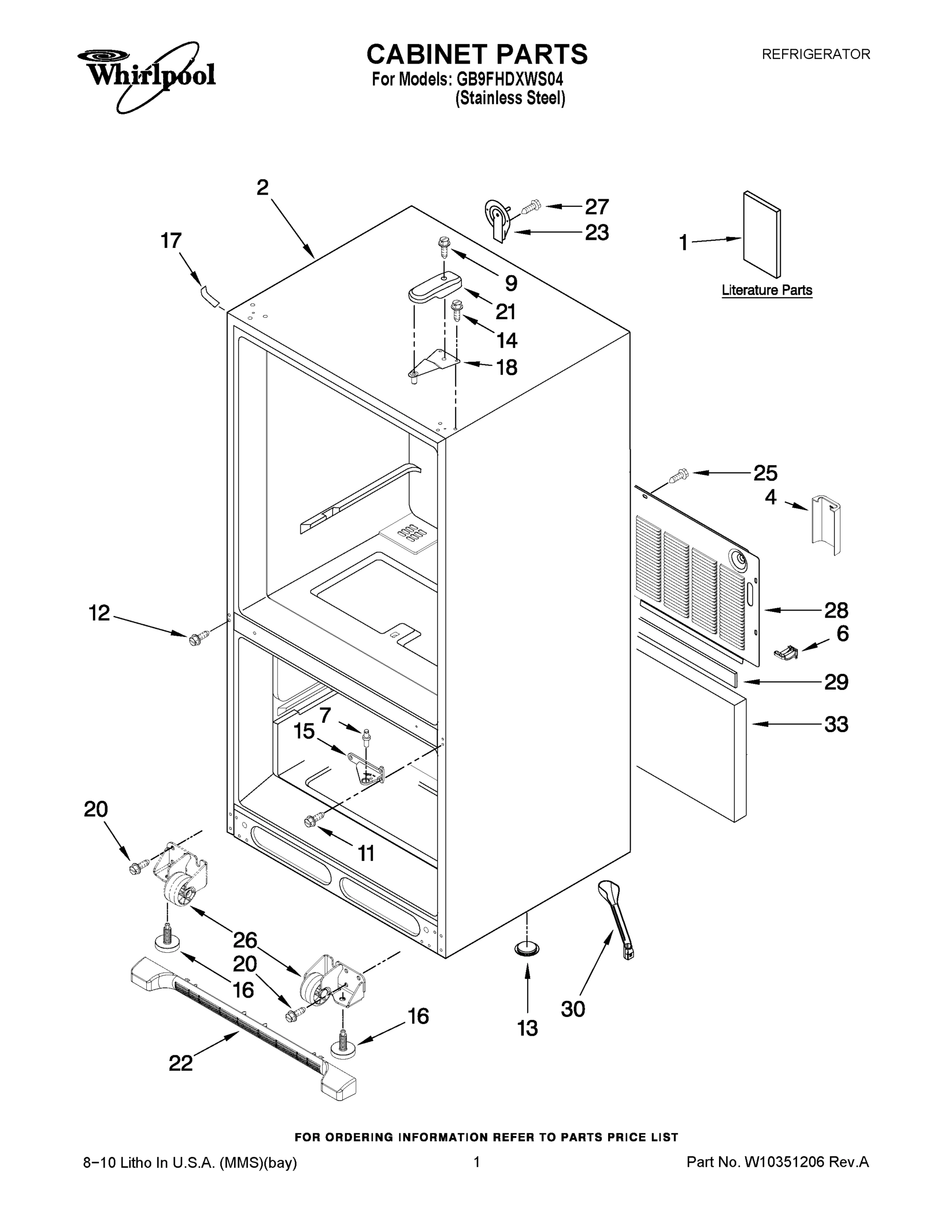01 - CABINET PARTS