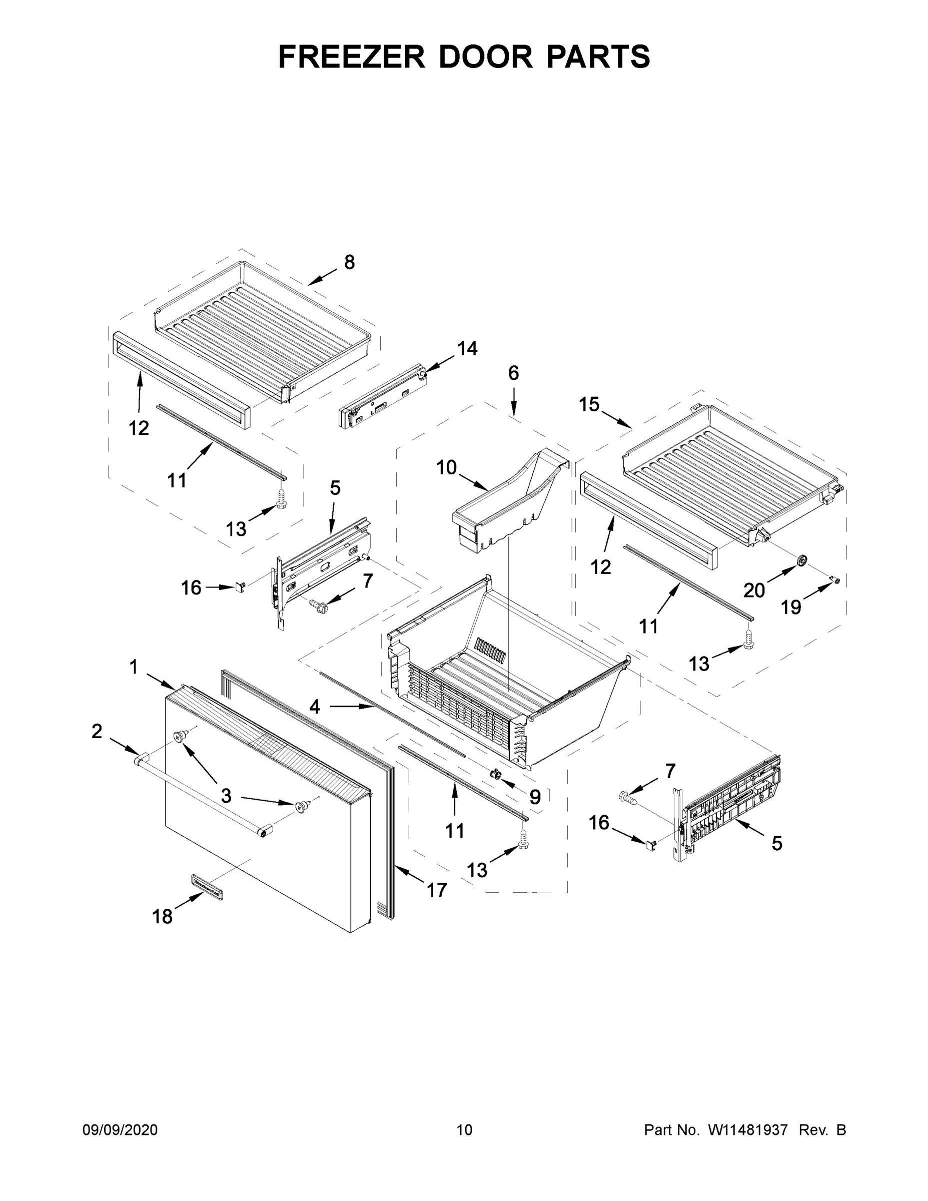 06 - FREEZER DOOR PARTS