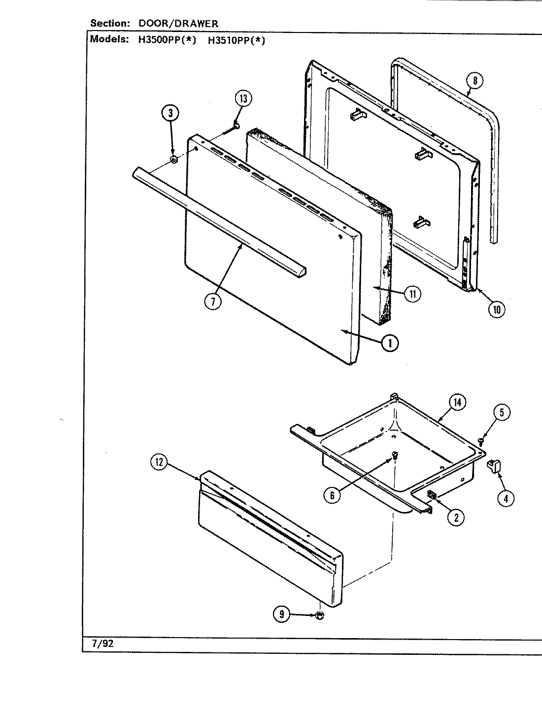 01 - DOOR/DRAWER (H3510PPx)