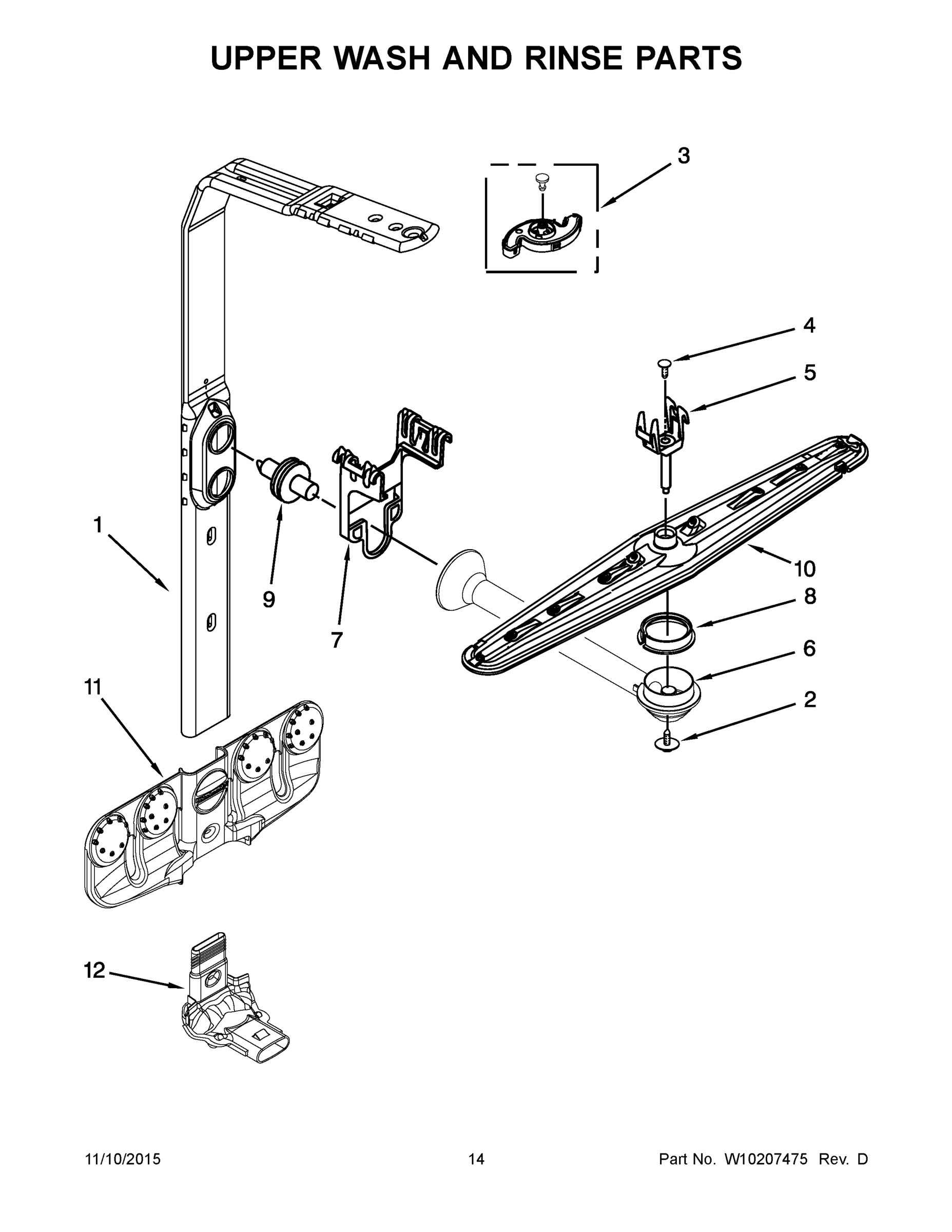 08 - UPPER WASH AND RINSE PARTS