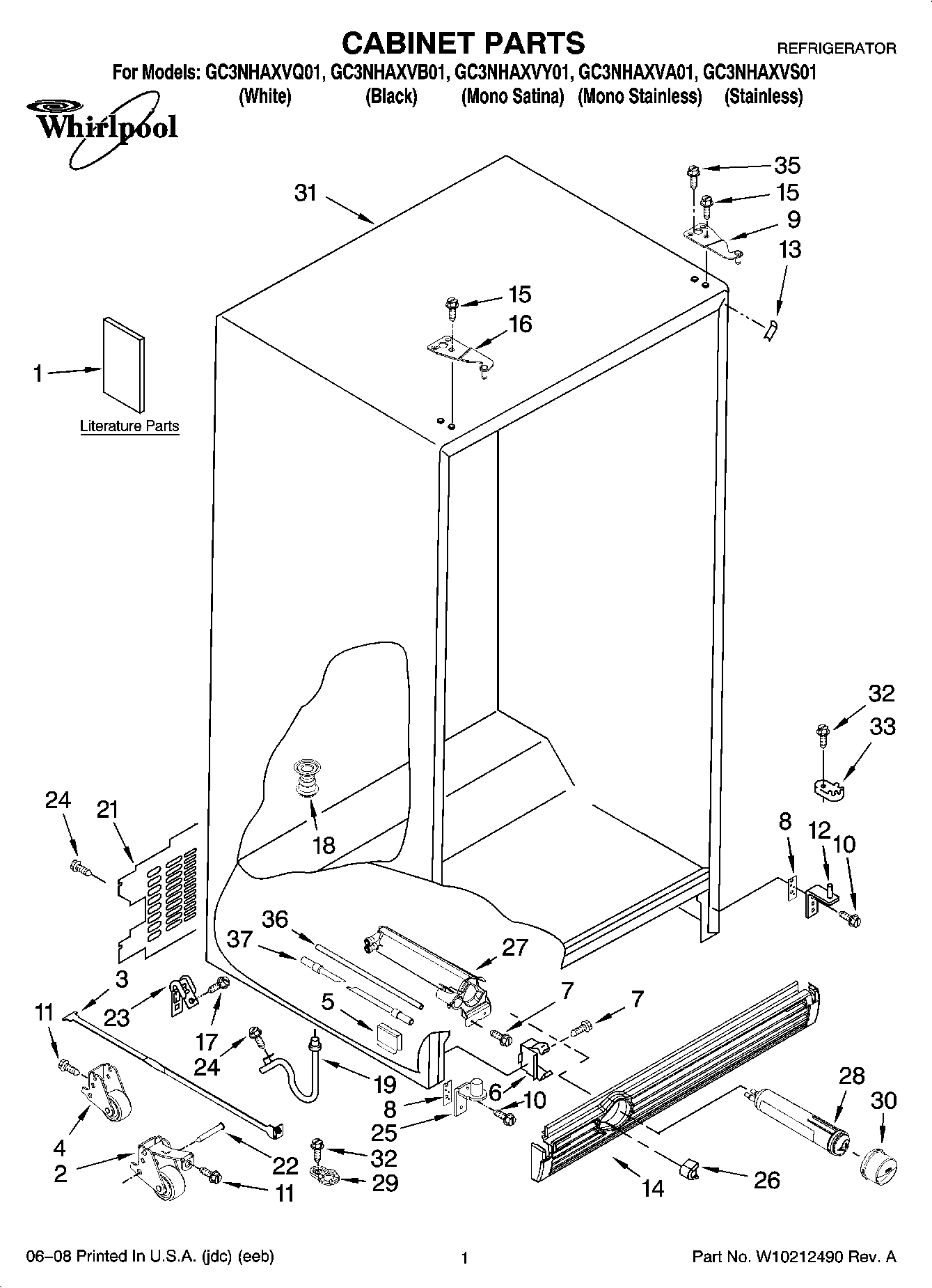 01 - CABINET PARTS