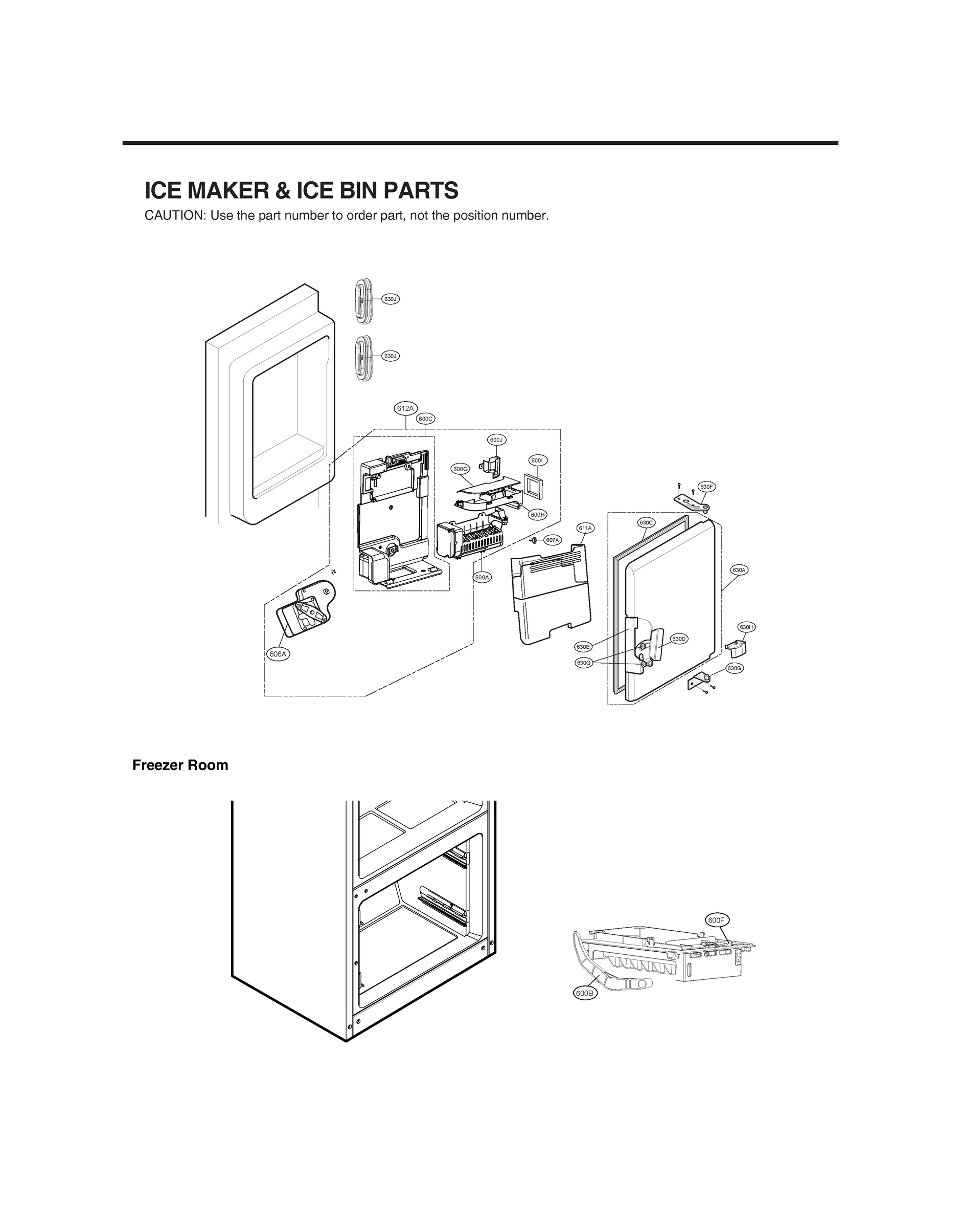 ICE MAKER & ICE BIN PARTS