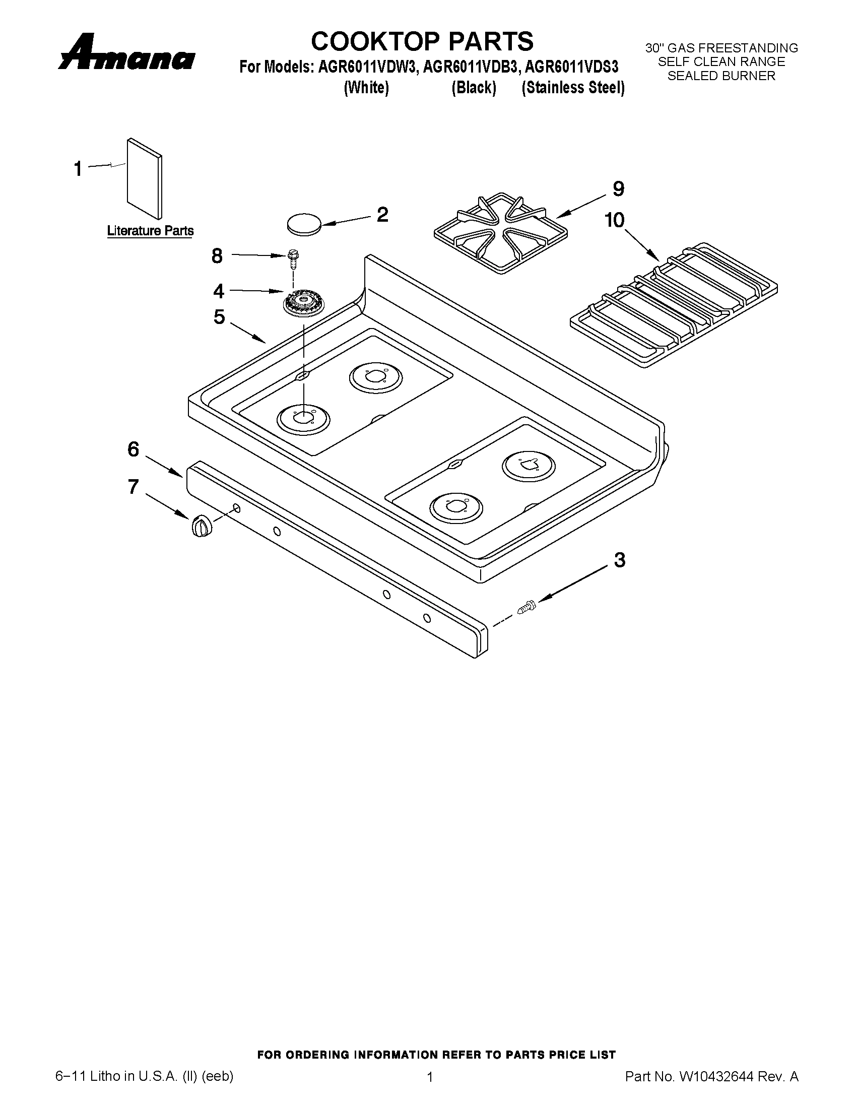 01 - COOKTOP PARTS