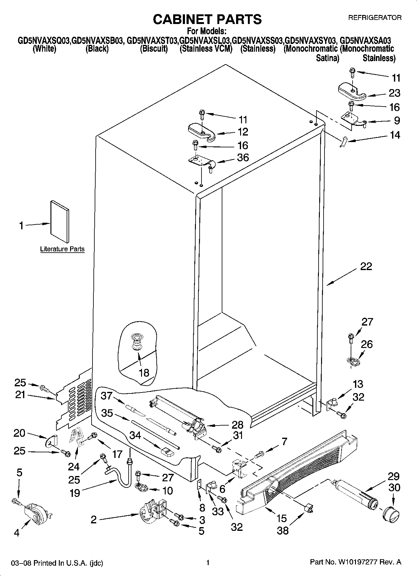 01 - CABINET PARTS