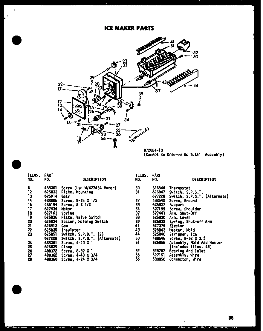 10 - ICE MAKER PARTS