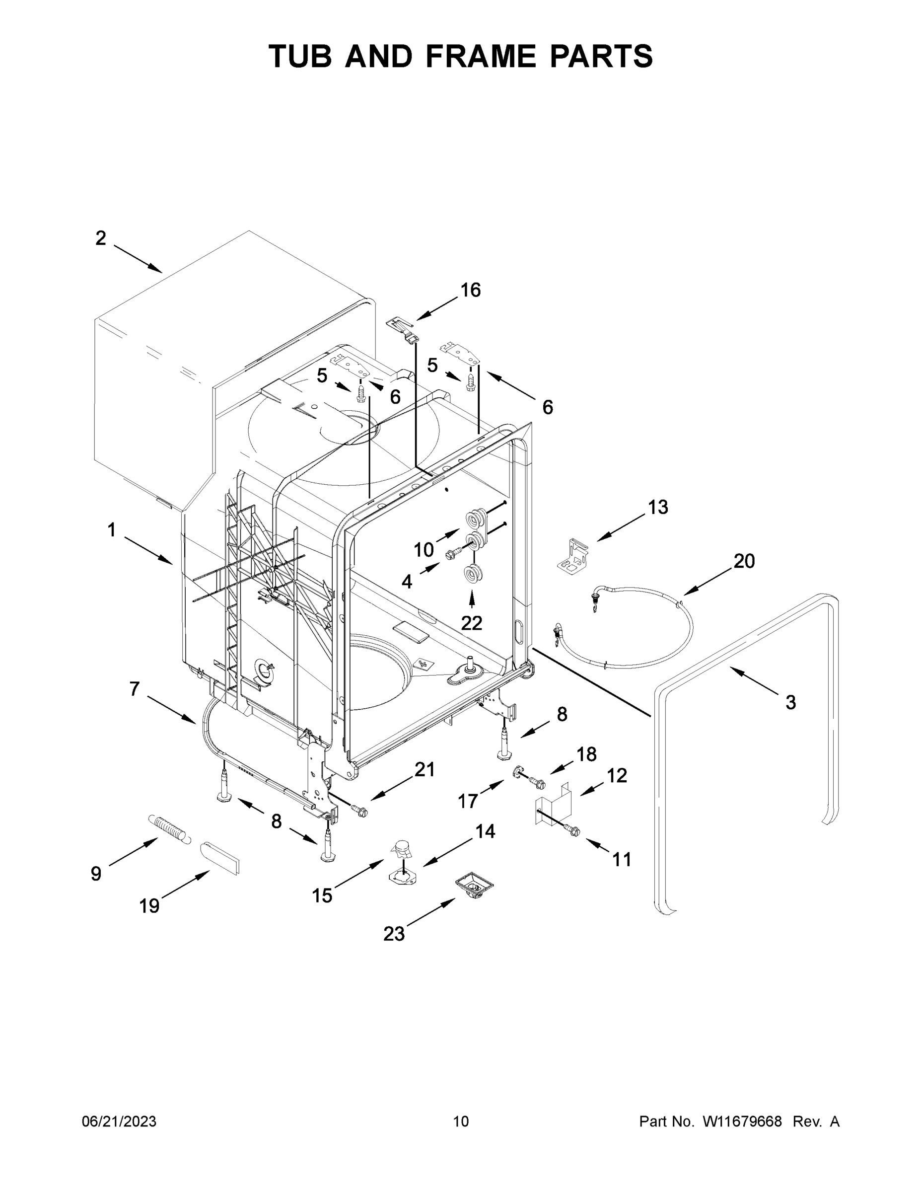 06 - TUB AND FRAME PARTS