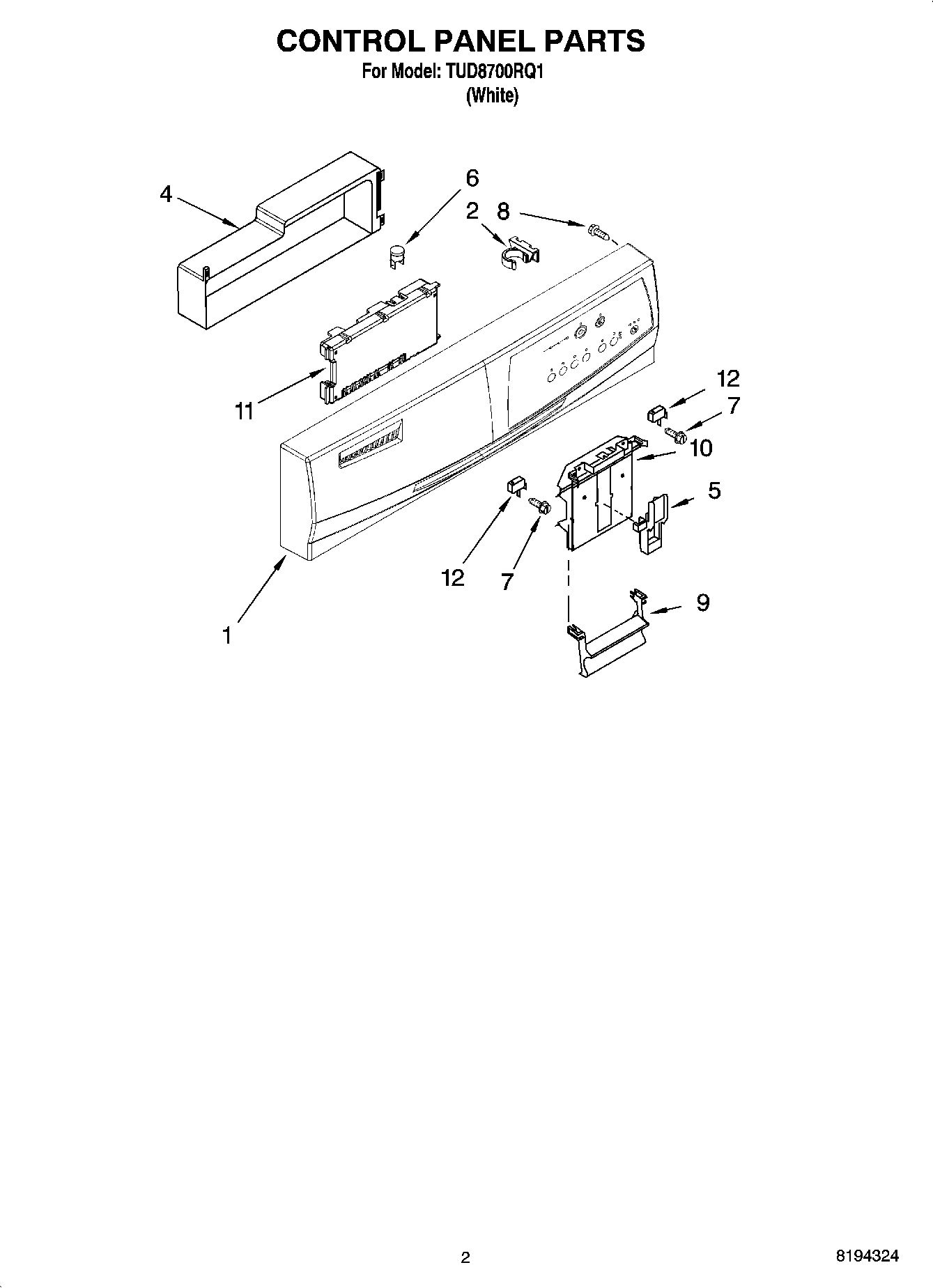 02 - CONTROL PANEL PARTS