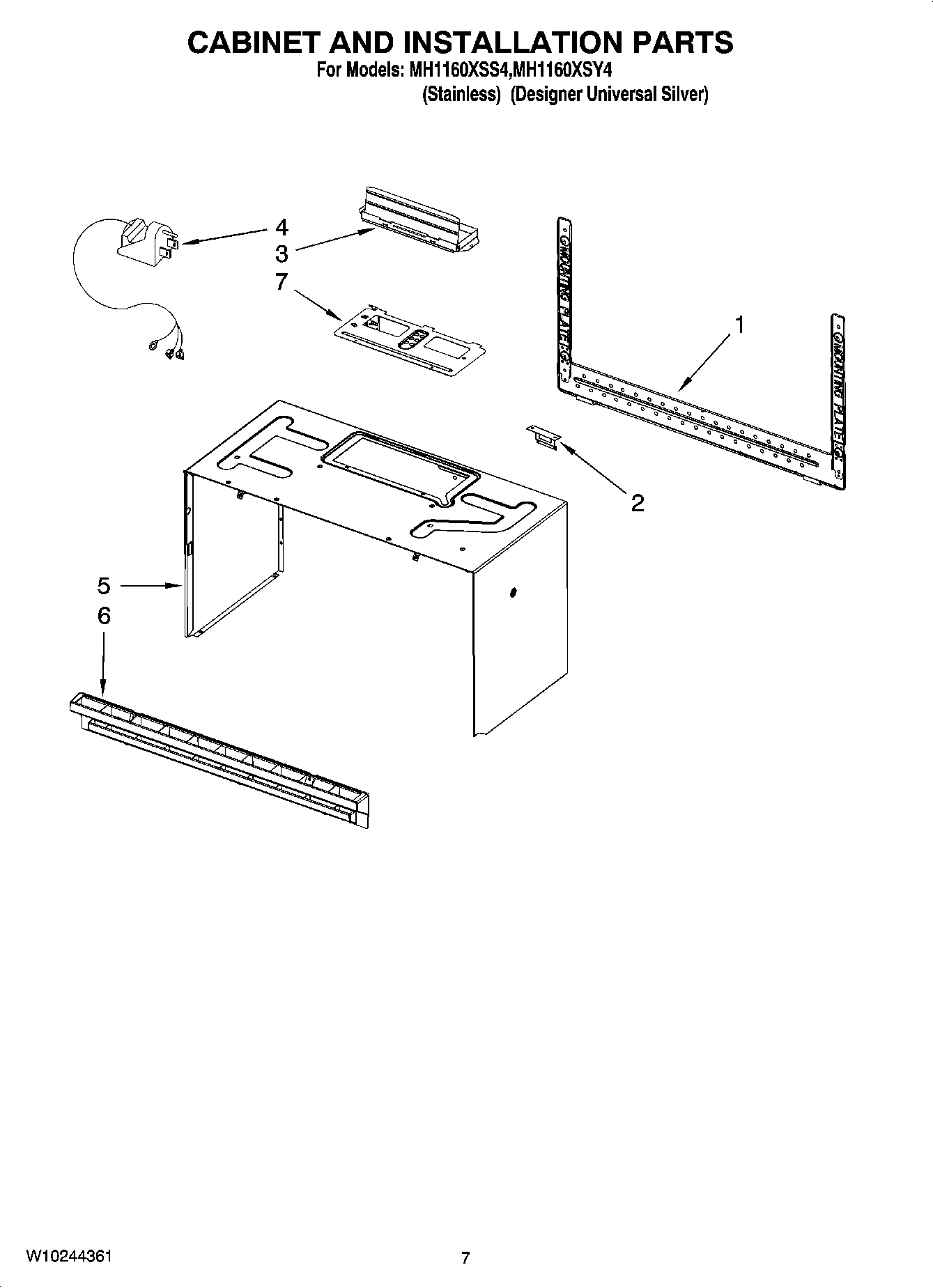 06 - CABINET AND INSTALLATION PARTS