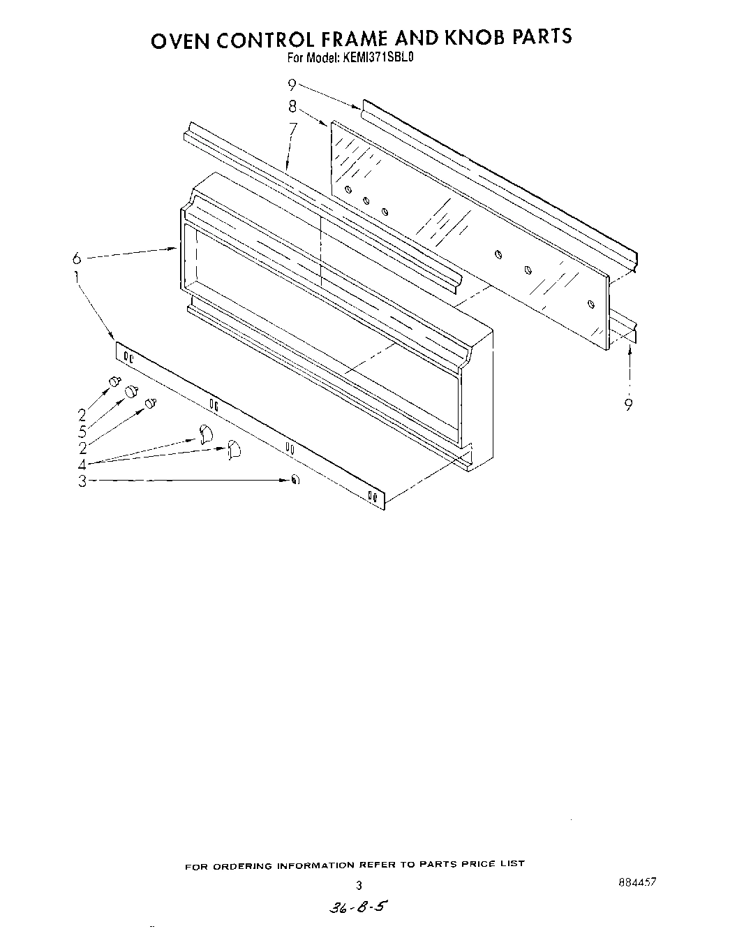 03 - OVEN CONTROL FRAME AND KNOB
