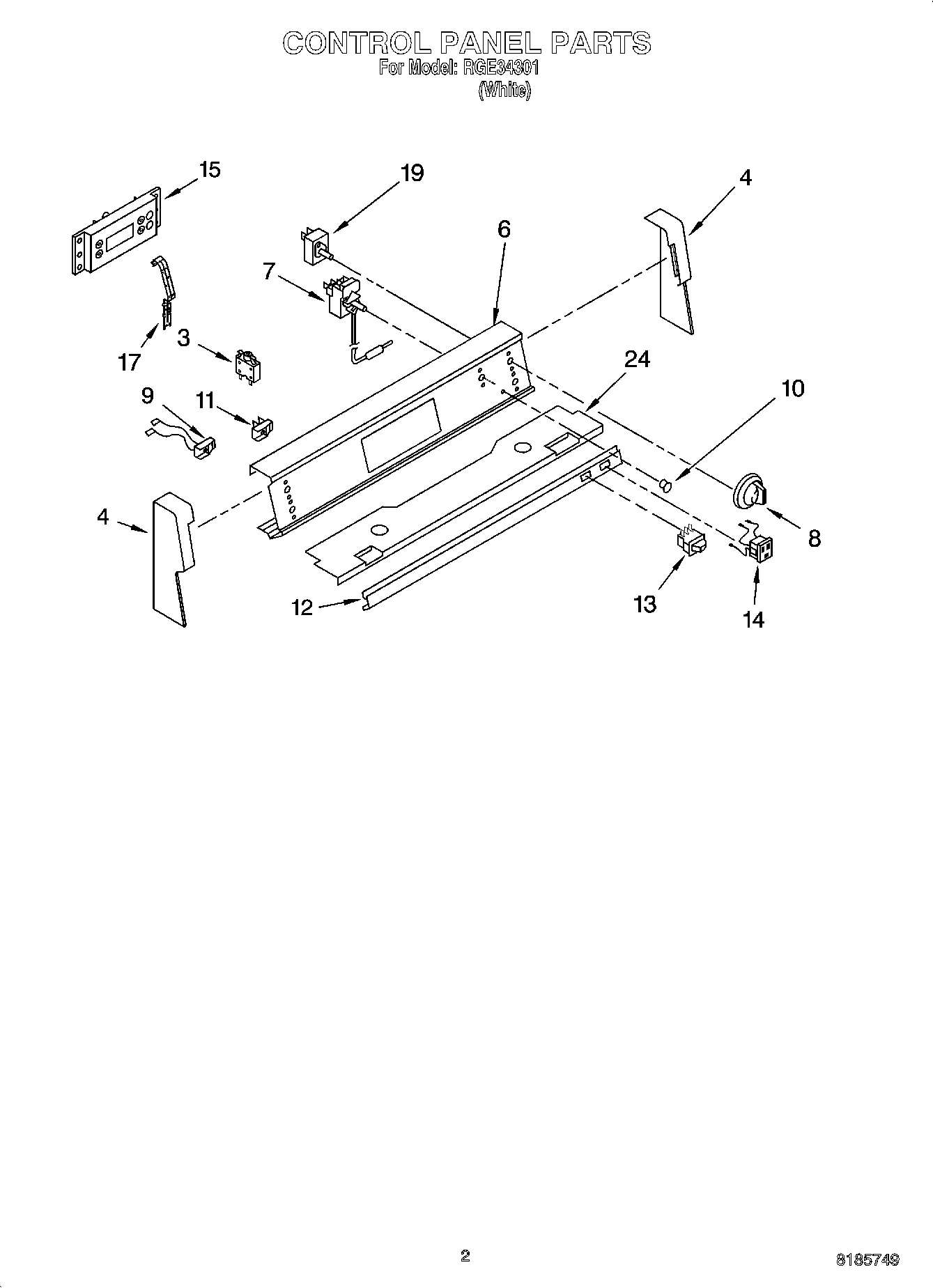 02 - CONTROL PANEL PARTS