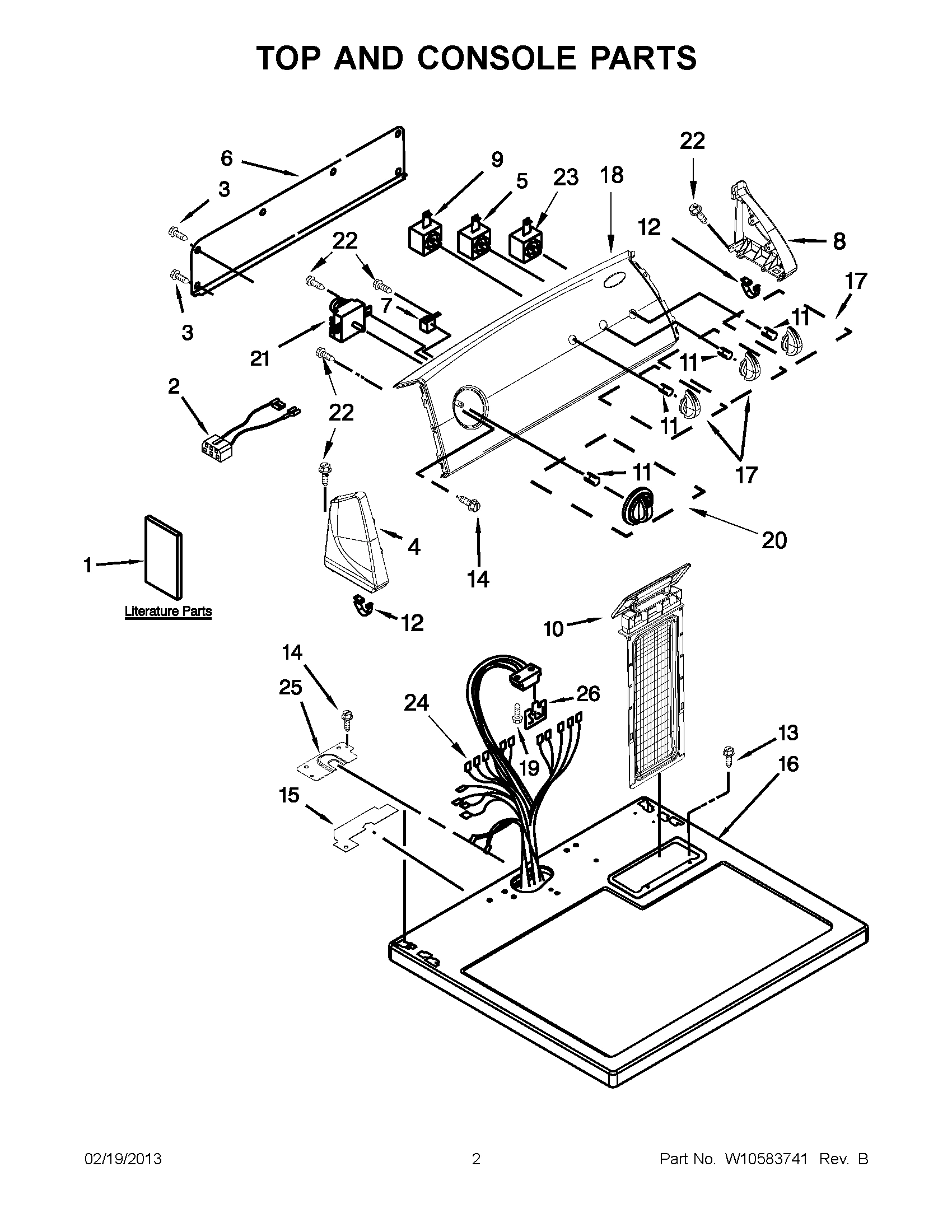01 - TOP AND CONSOLE PARTS