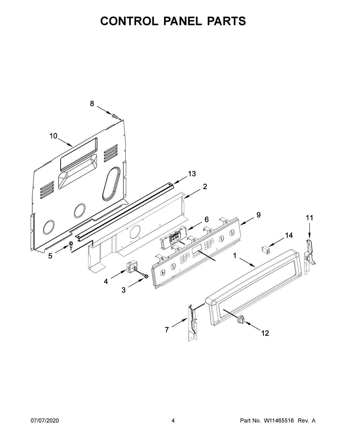 03 - CONTROL PANEL PARTS