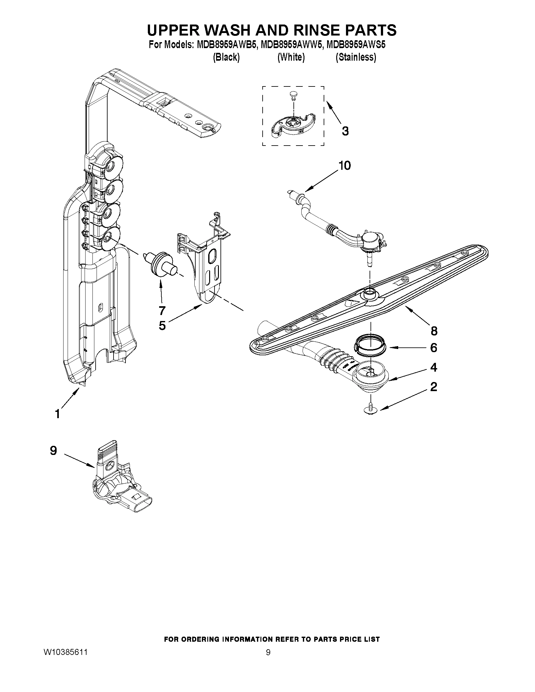 07 - UPPER WASH AND RINSE PARTS