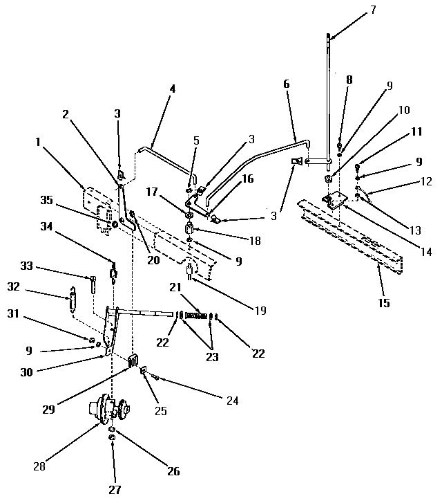 12 - WASH PUMP, CONTROL RODS AND BRACKET