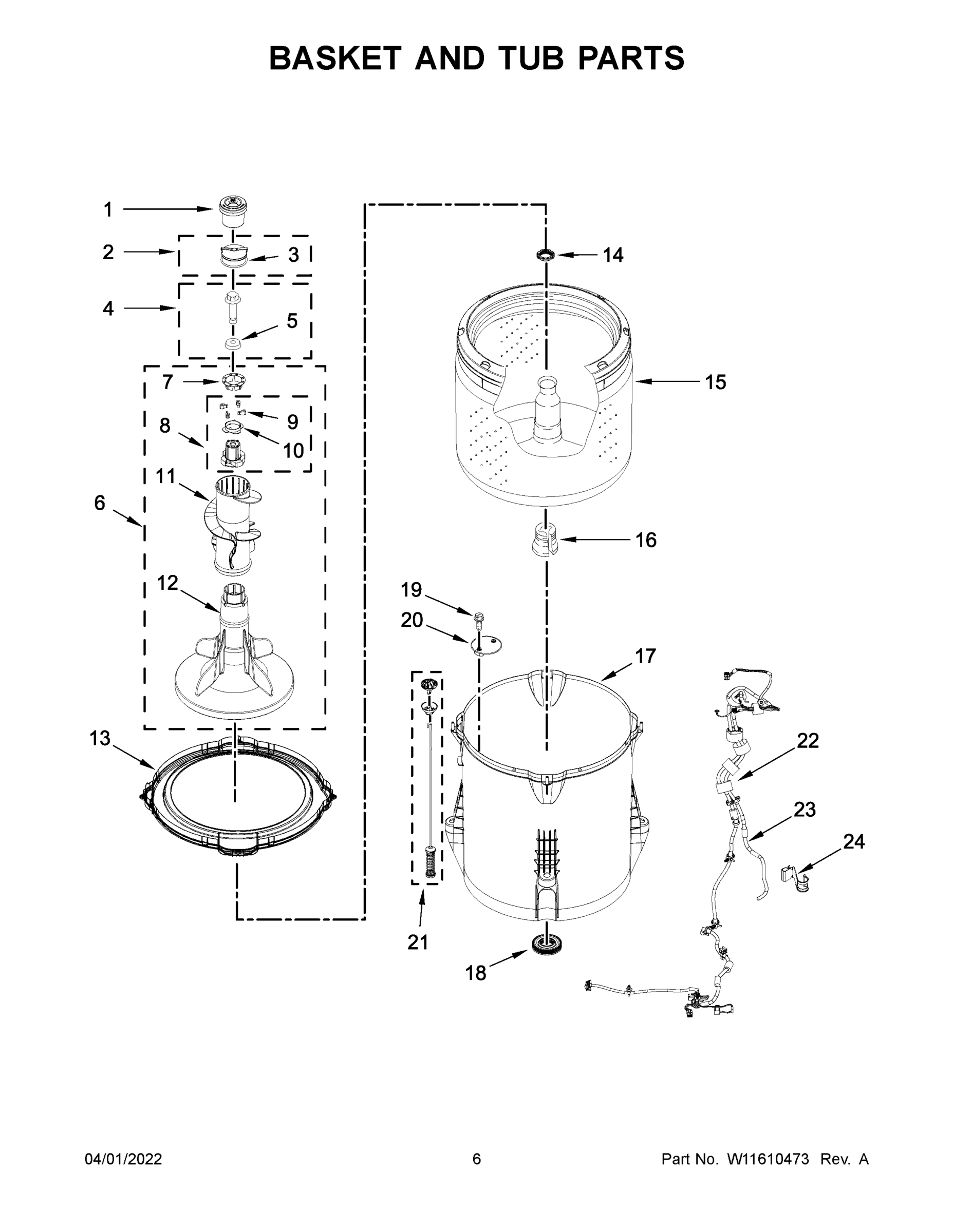 04 - BASKET AND TUB PARTS