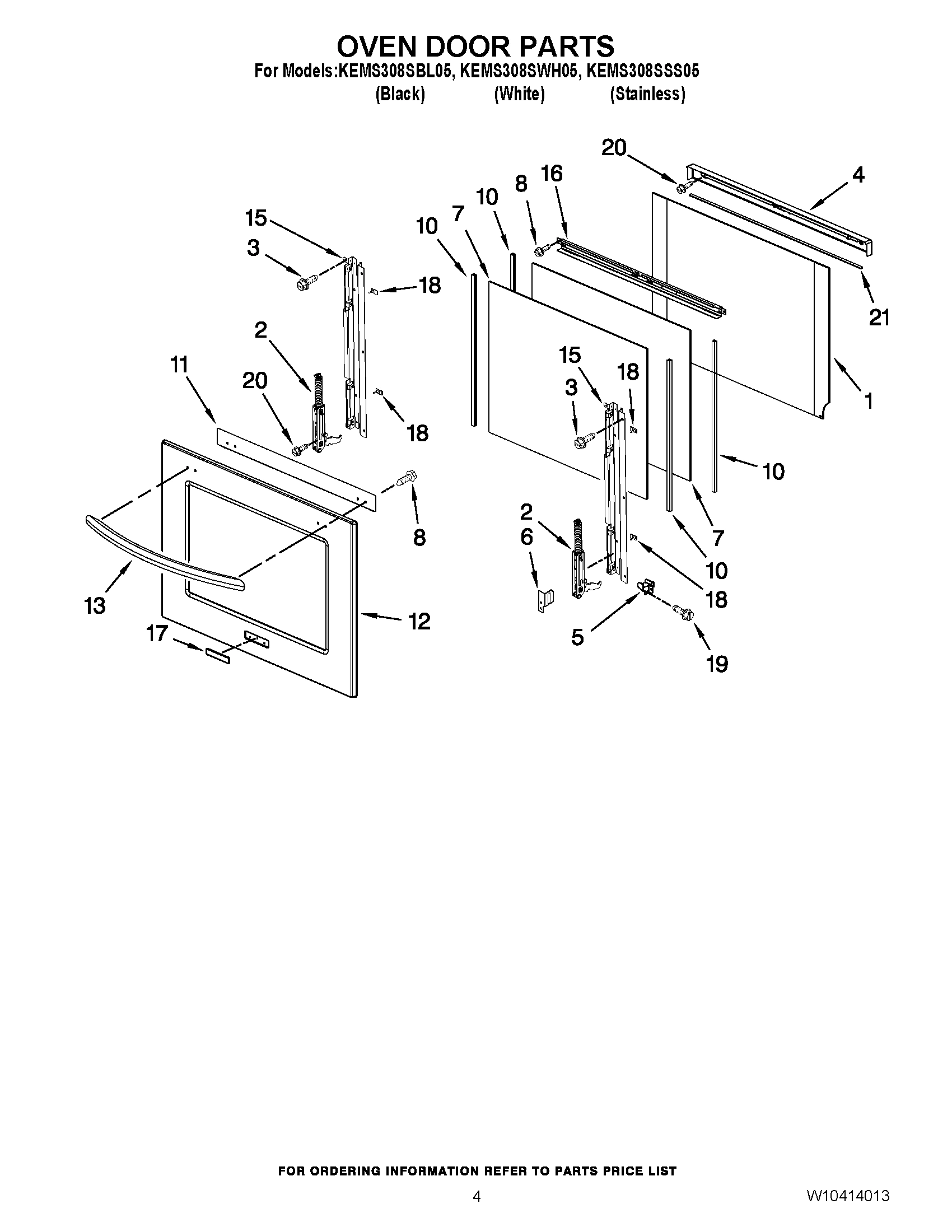 03 - OVEN DOOR PARTS
