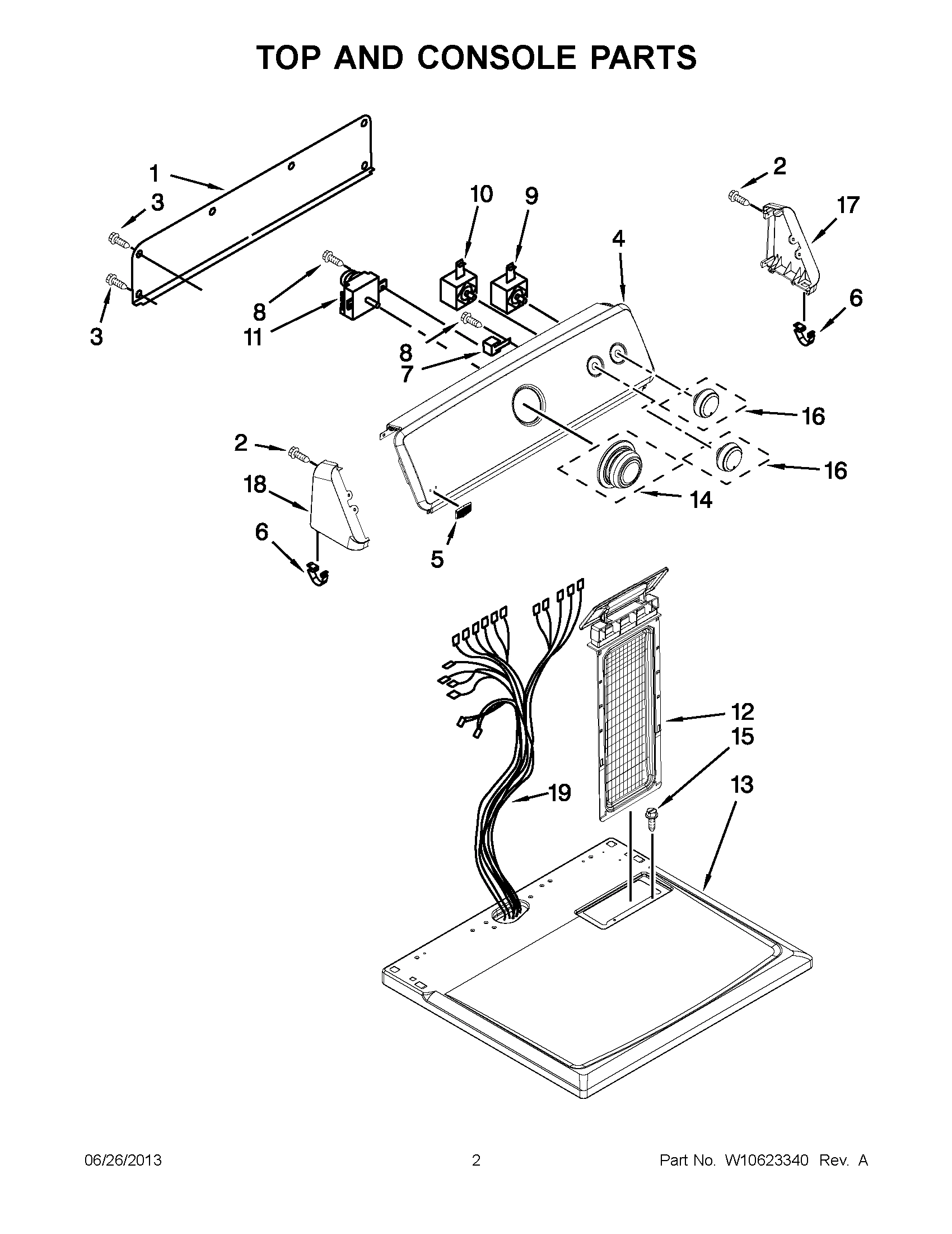 01 - TOP AND CONSOLE PARTS