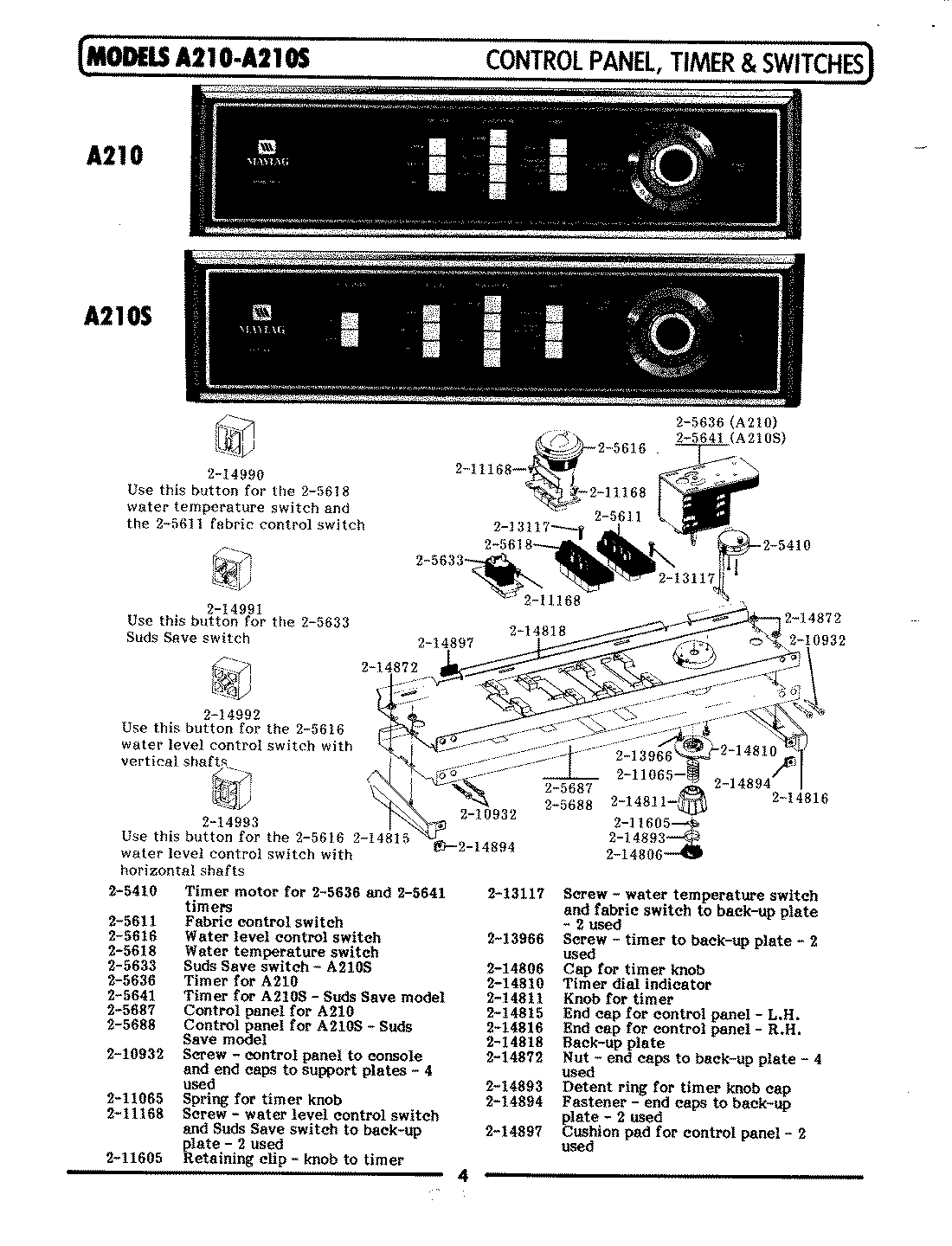 04 - CONTROL PANEL, TIMER & SWITCHES