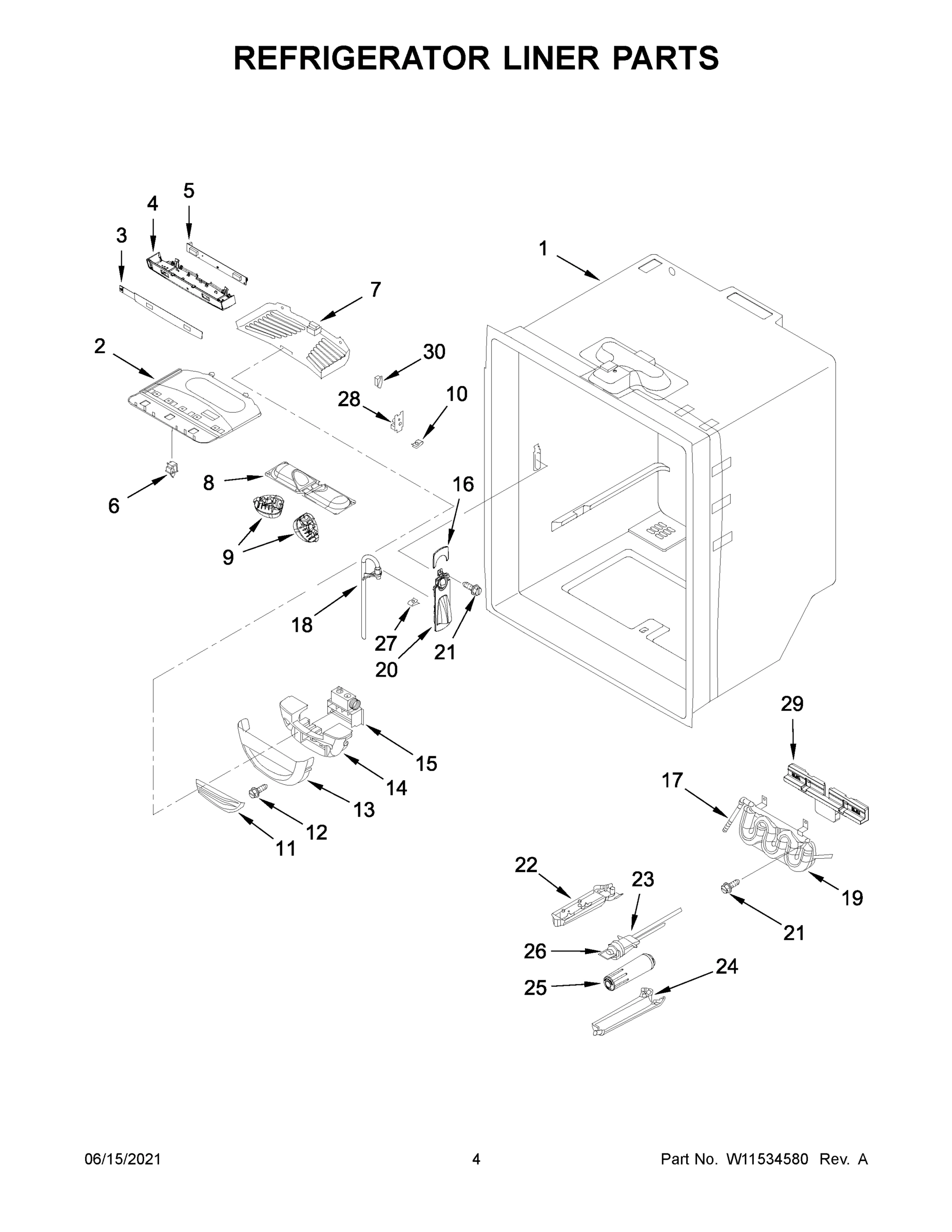 03 - REFRIGERATOR LINER PARTS
