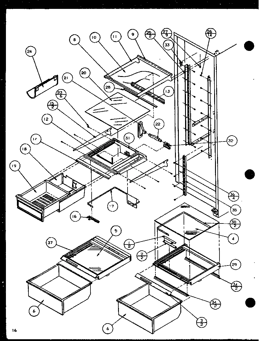 15 - REF SHELVING AND DRAWERS