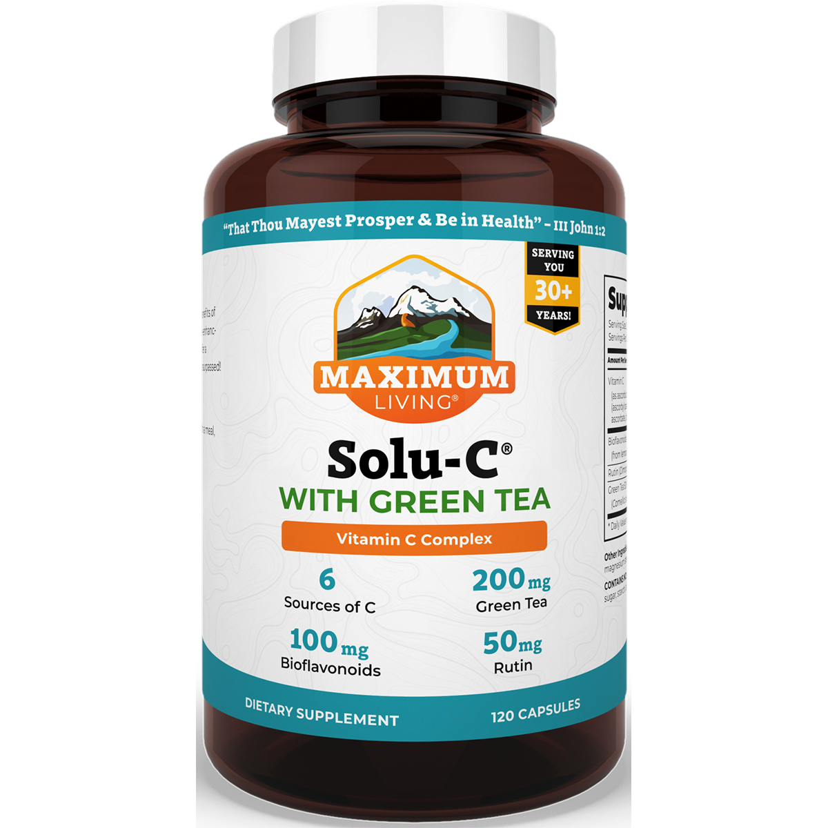 Maximum Living Solu-C with Green Tea Vitamin | 120 Caps