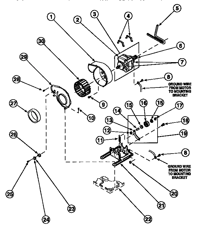15 - MOTOR, EXHAUST FAN AND BELT