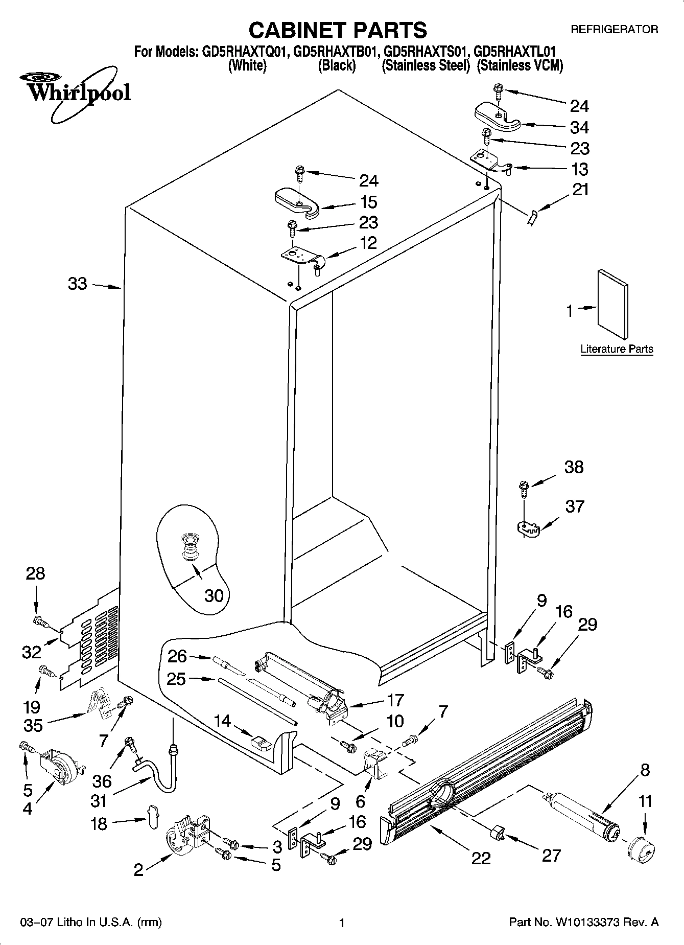 01 - CABINET PARTS