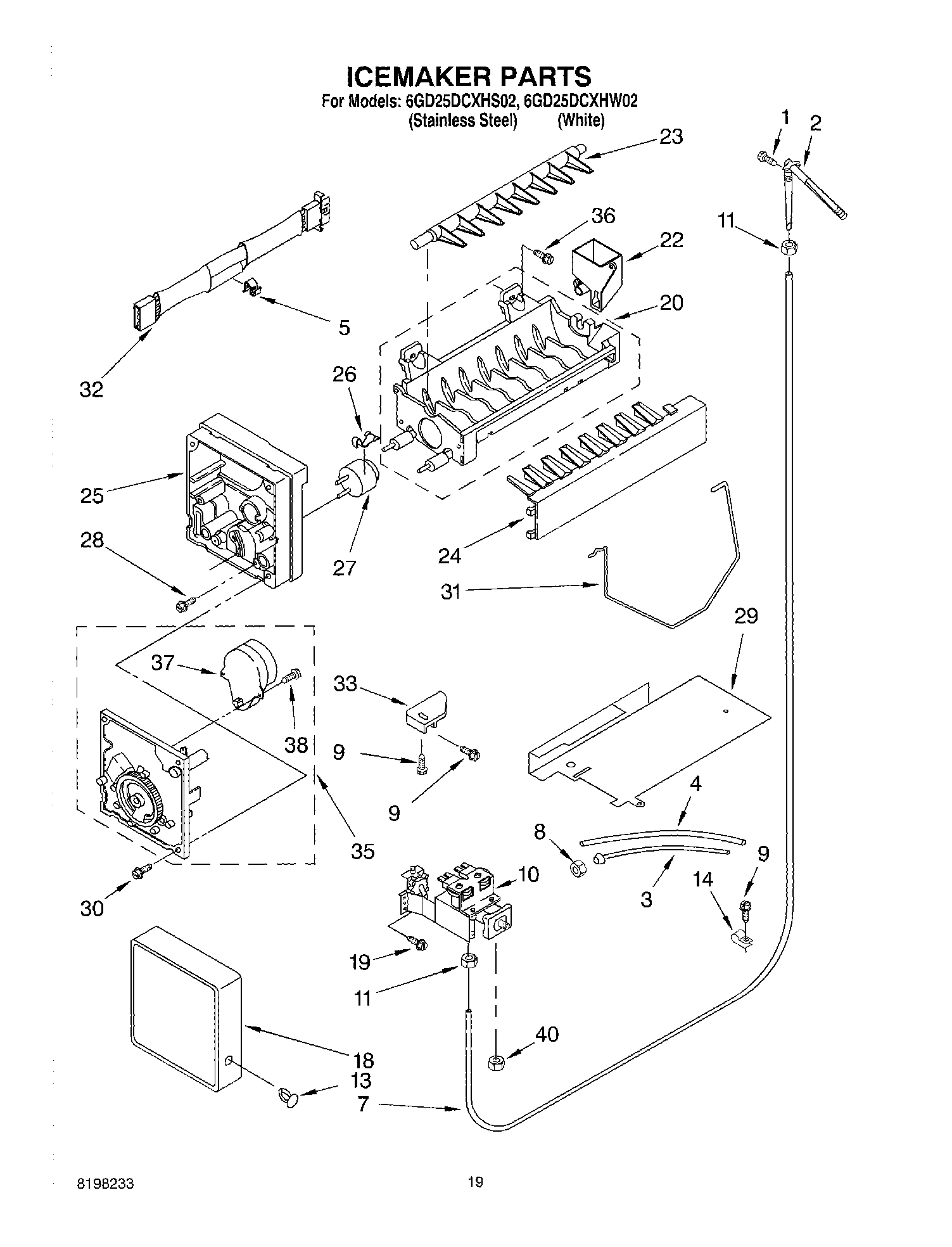 12 - ICE MAKER, OPTIONAL