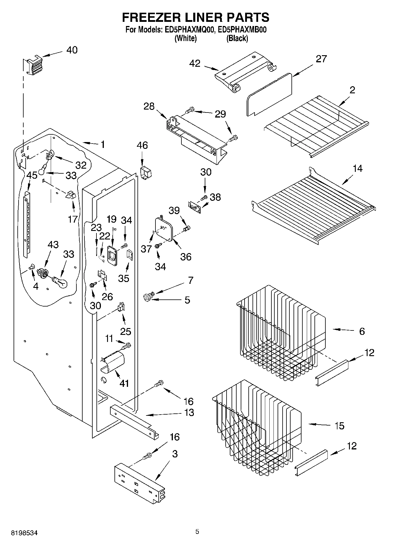 04 - FREEZER LINER PARTS