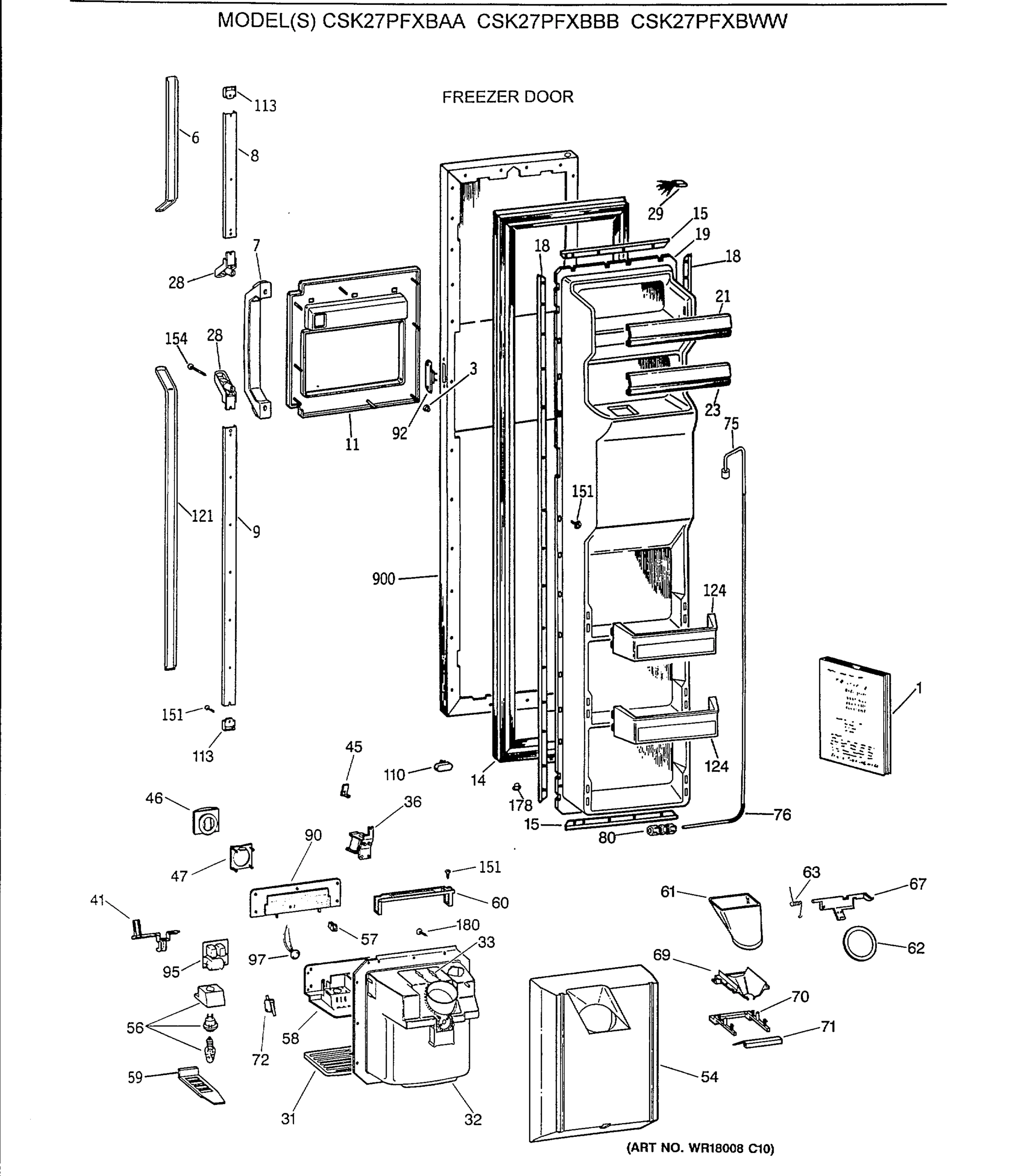FREEZER DOOR