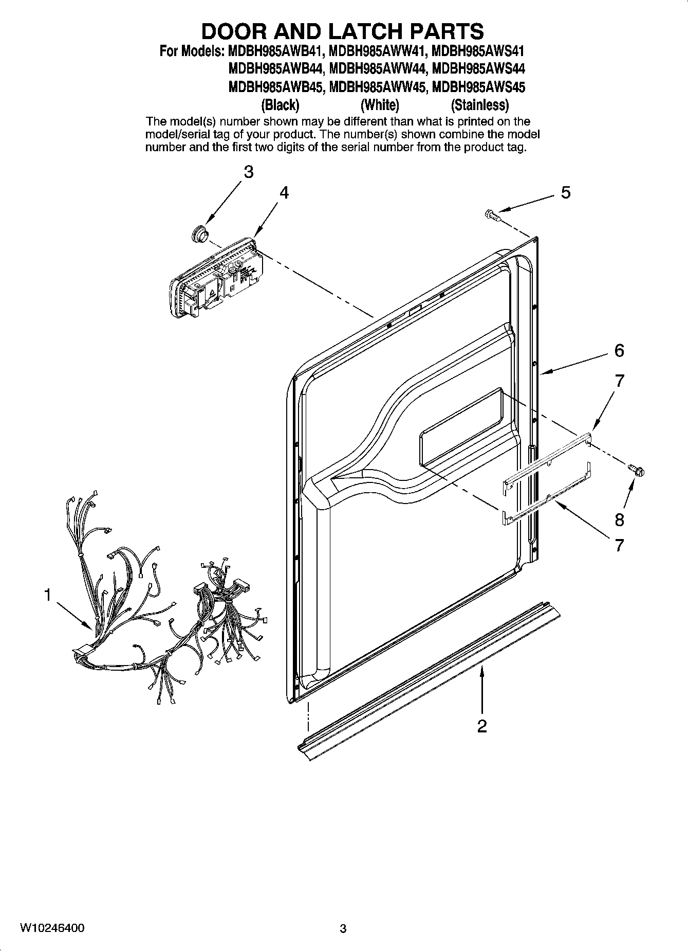 03 - DOOR AND LATCH PARTS