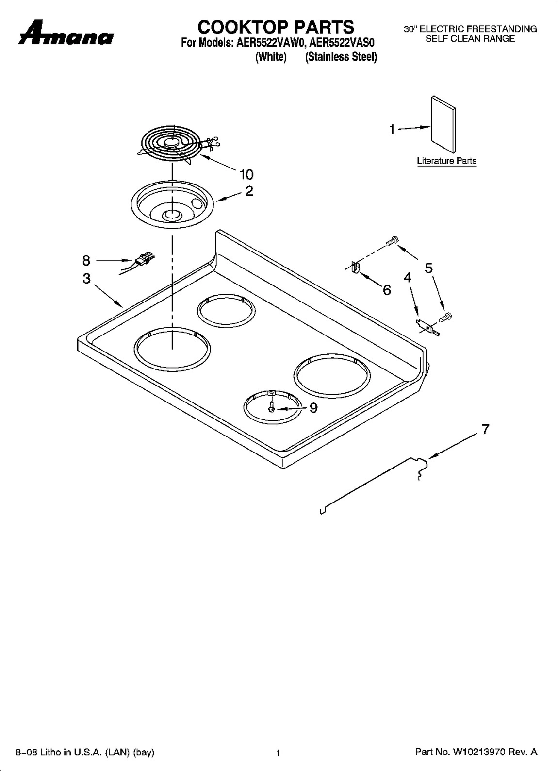 01 - COOKTOP PARTS