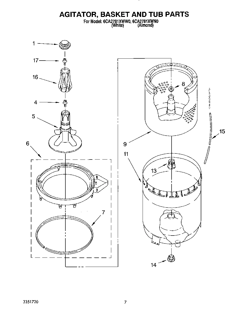 05 - AGITATOR, BASKET AND TUB