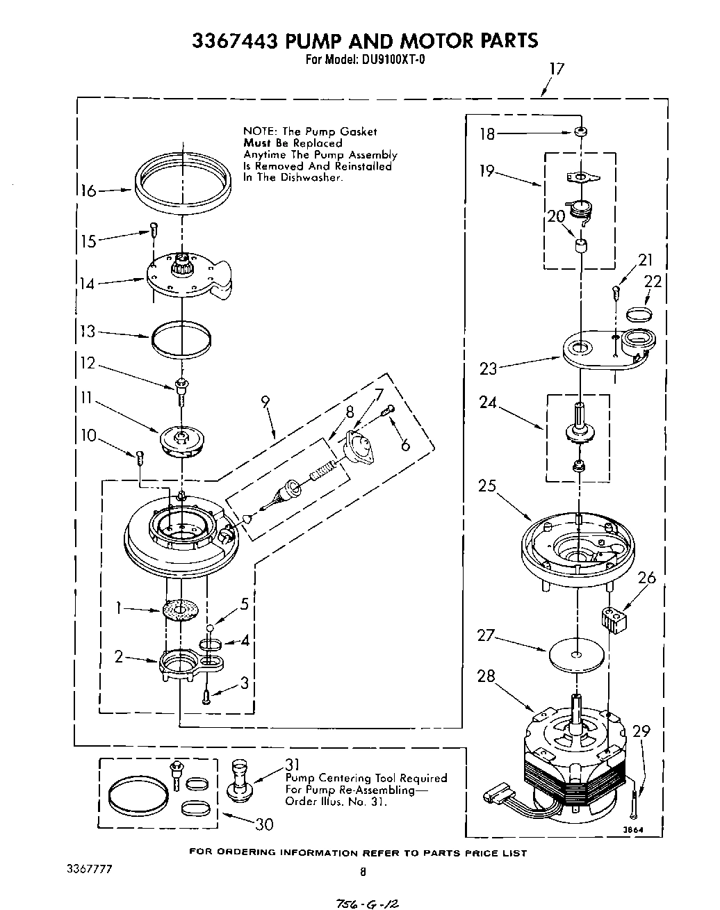 06 - 3367443 PUMP AND MOTOR