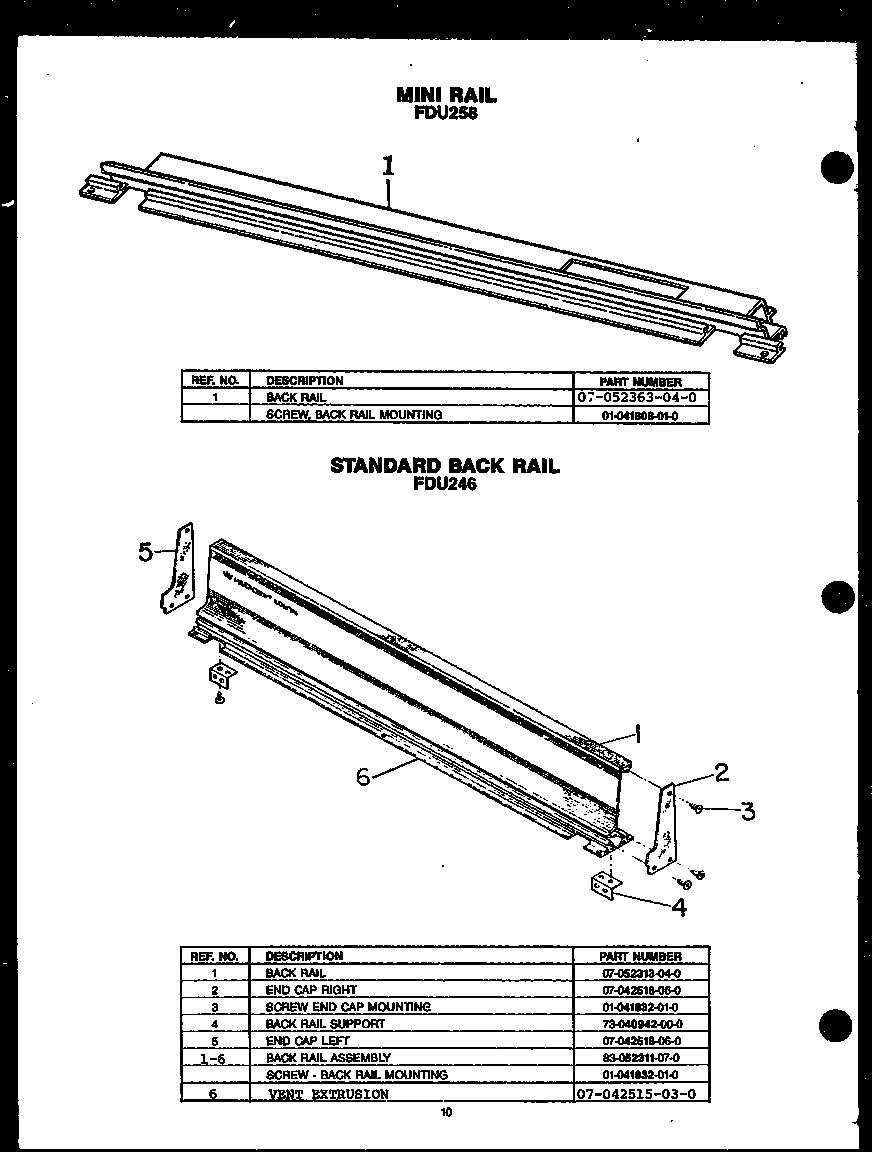 07 - STANDARD BACK RAIL