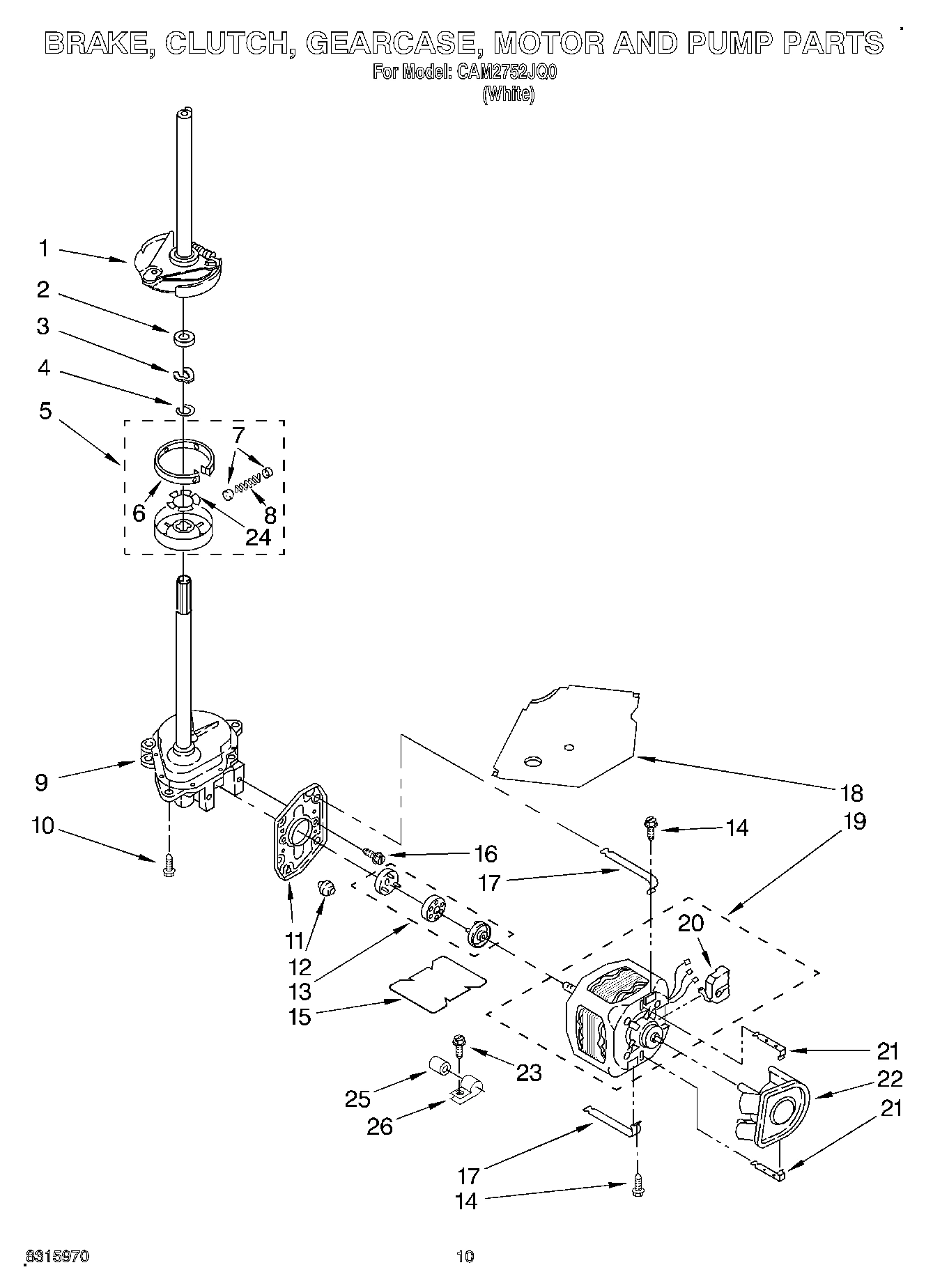 07 - BRAKE, CLUTCH, GEARCASE, MOTOR AND PUMP