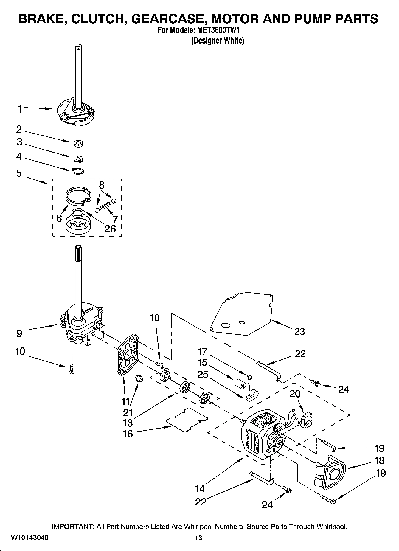 08 - BRAKE, CLUTCH, GEARCASE, MOTOR AND PUMP PARTS