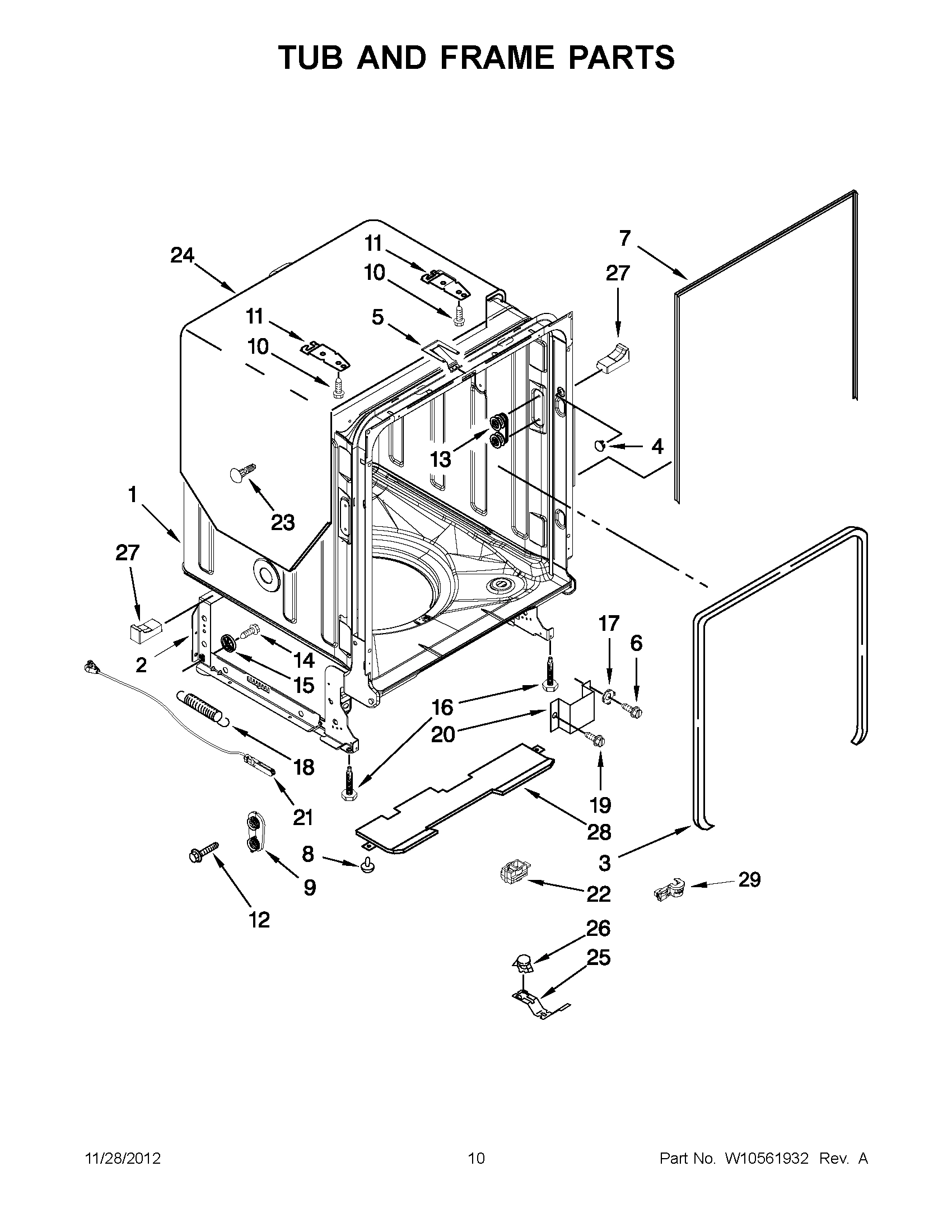 05 - TUB AND FRAME PARTS