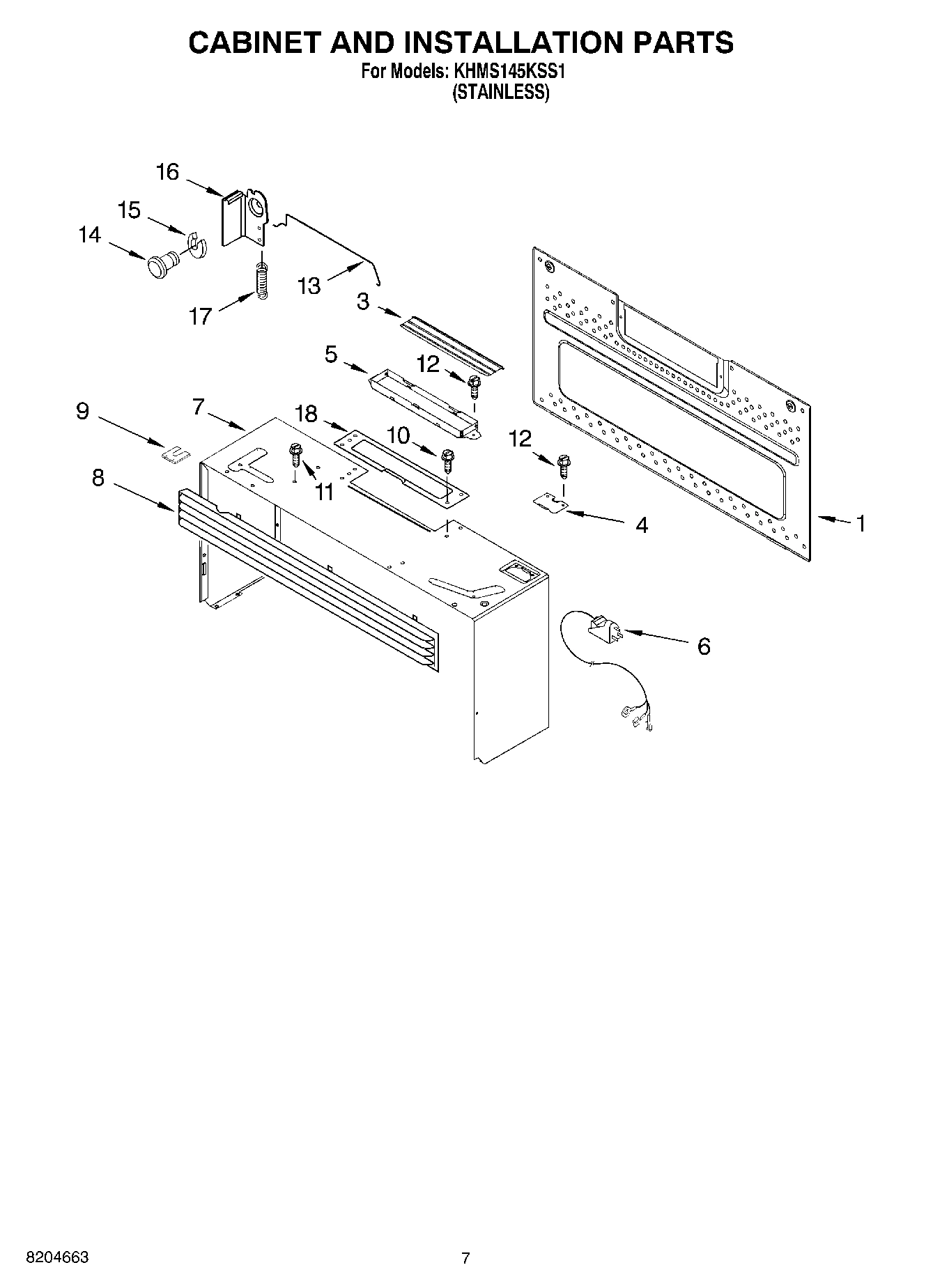06 - CABINET AND INSTALLATION PARTS
