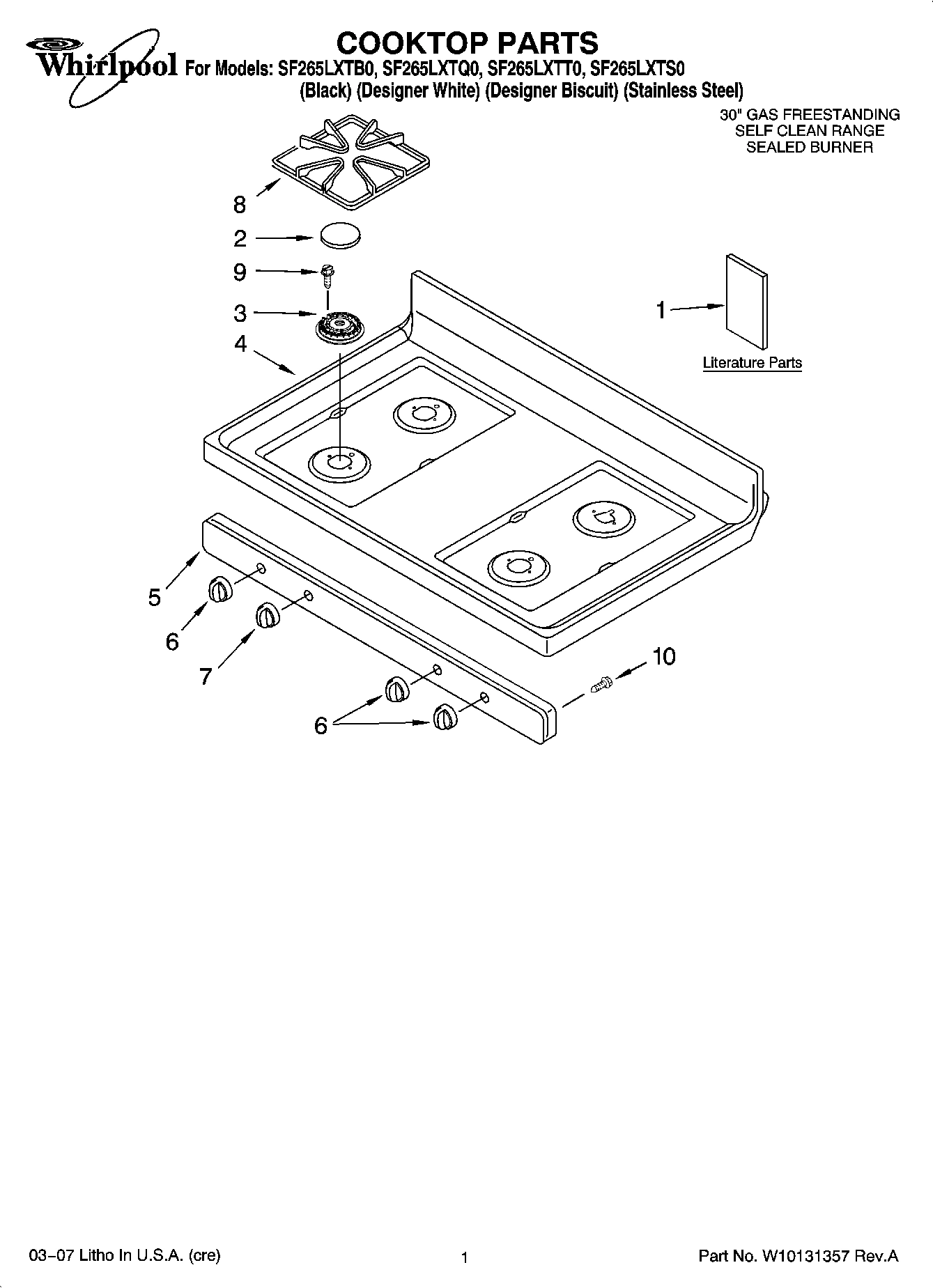 01 - COOKTOP PARTS