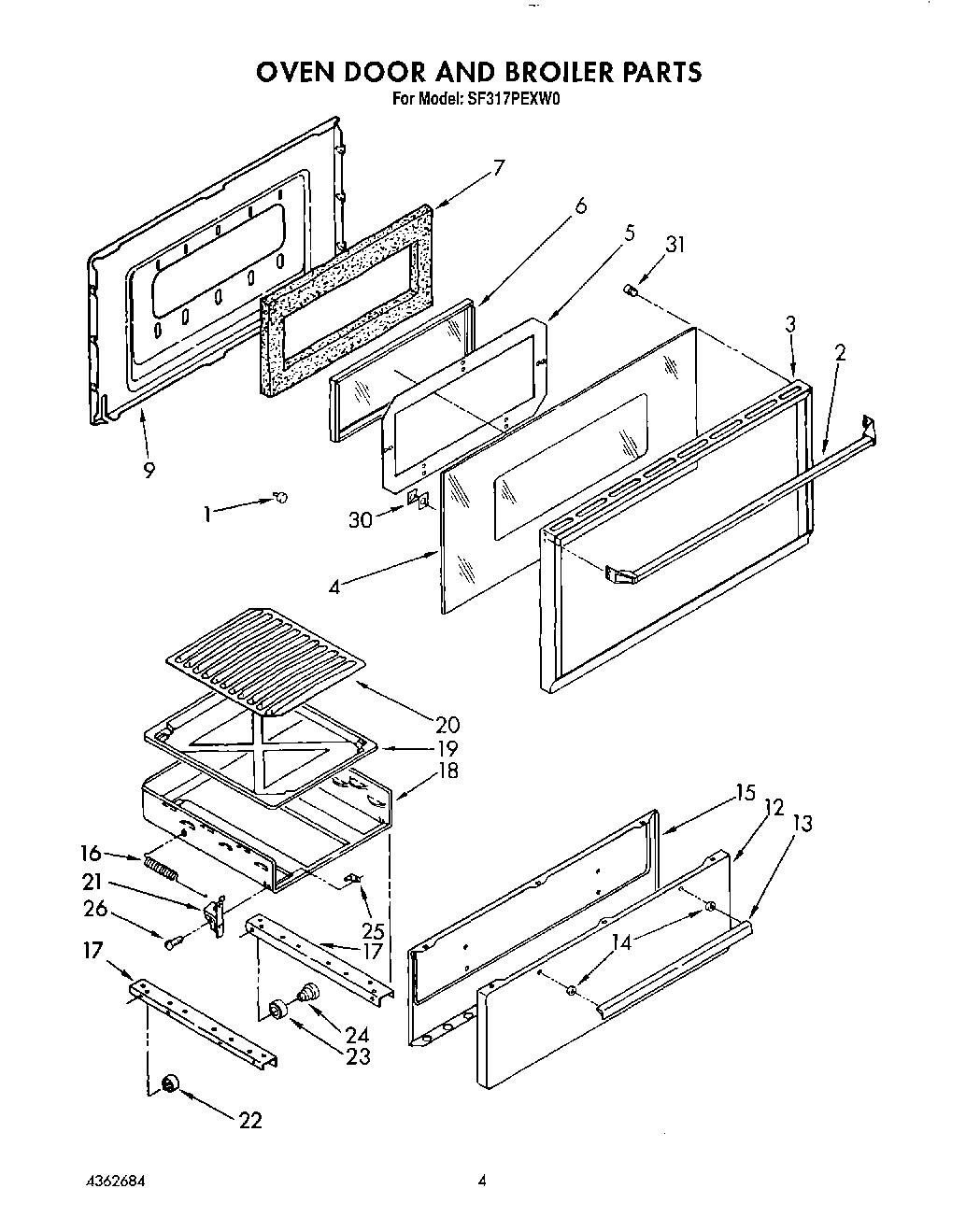 03 - OVEN DOOR AND BROILER