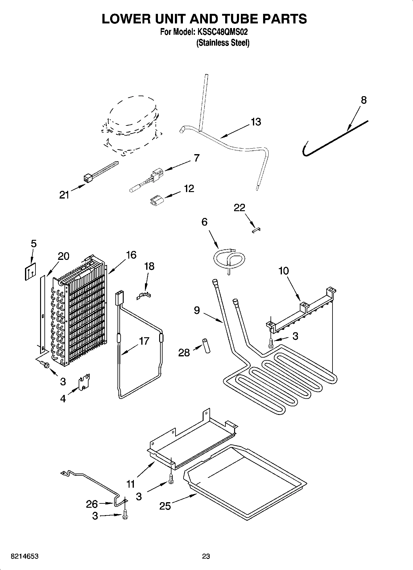 14 - LOWER UNIT AND TUBE PARTS
