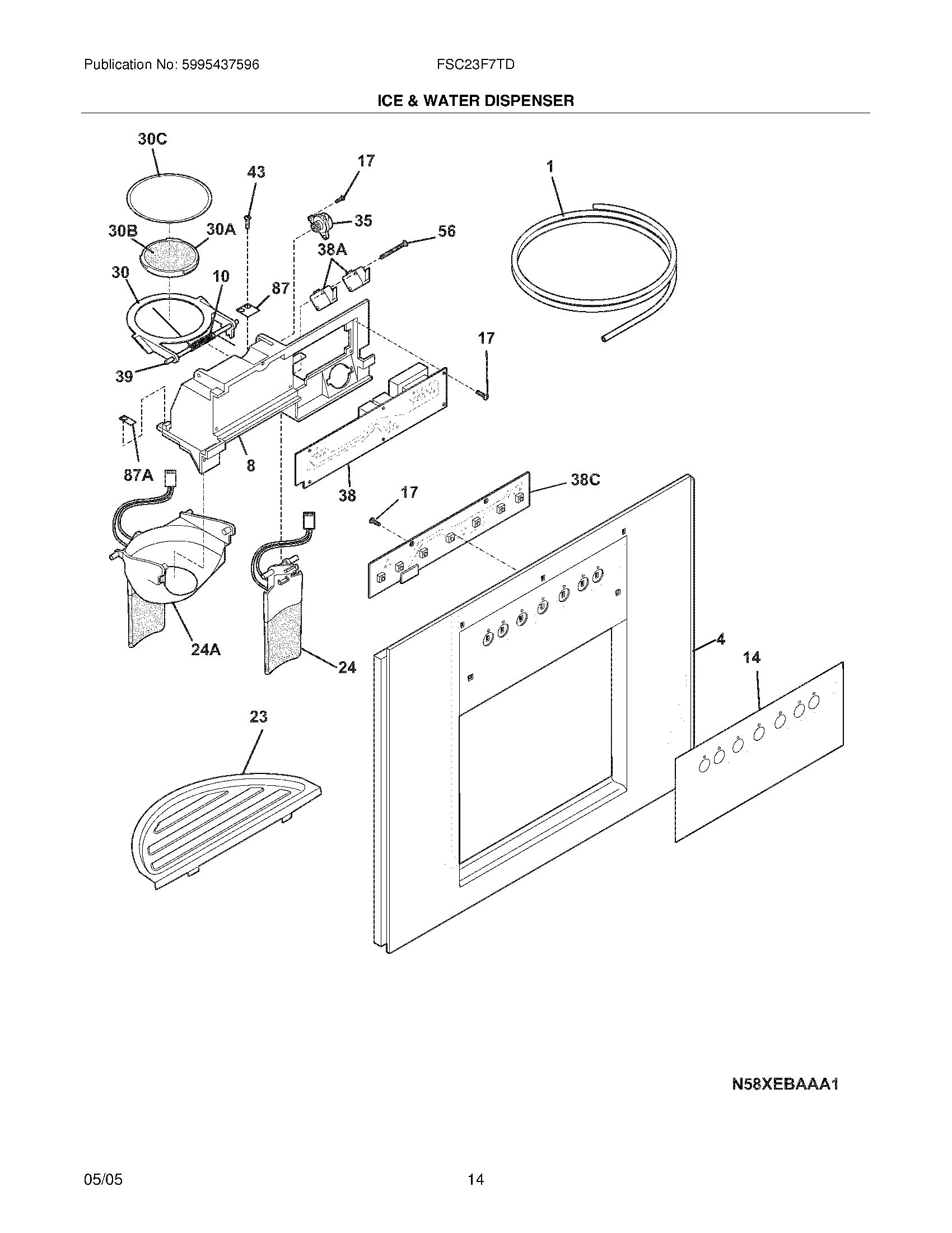 15 - ICE & WATER DISPENSER