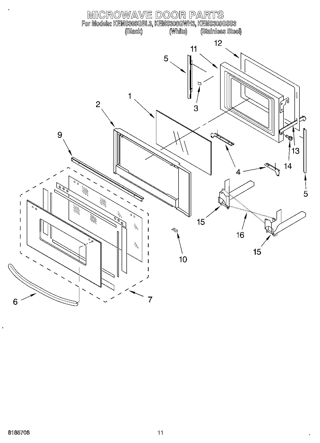 09 - MICROWAVE DOOR, OPTIONAL