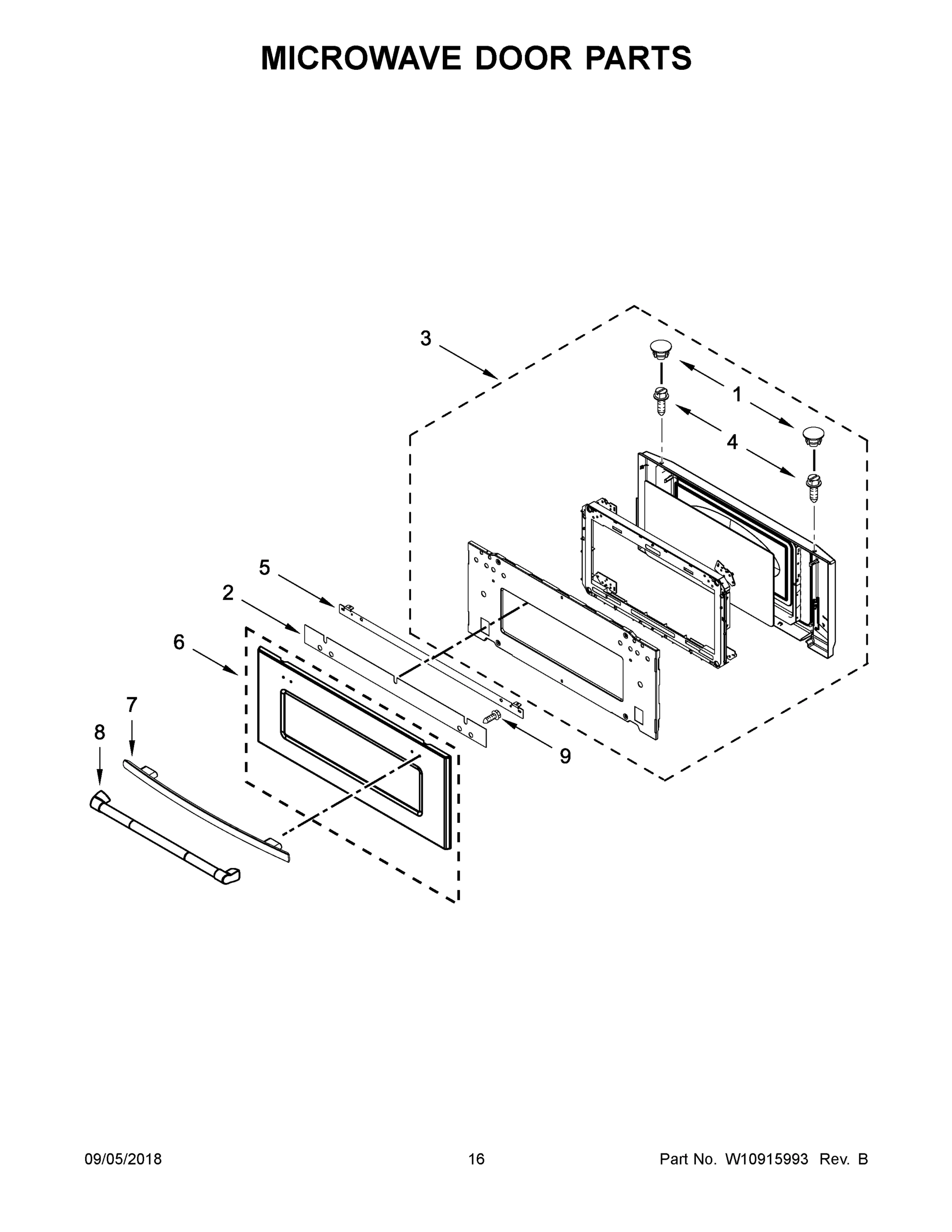 09 - MICROWAVE DOOR PARTS