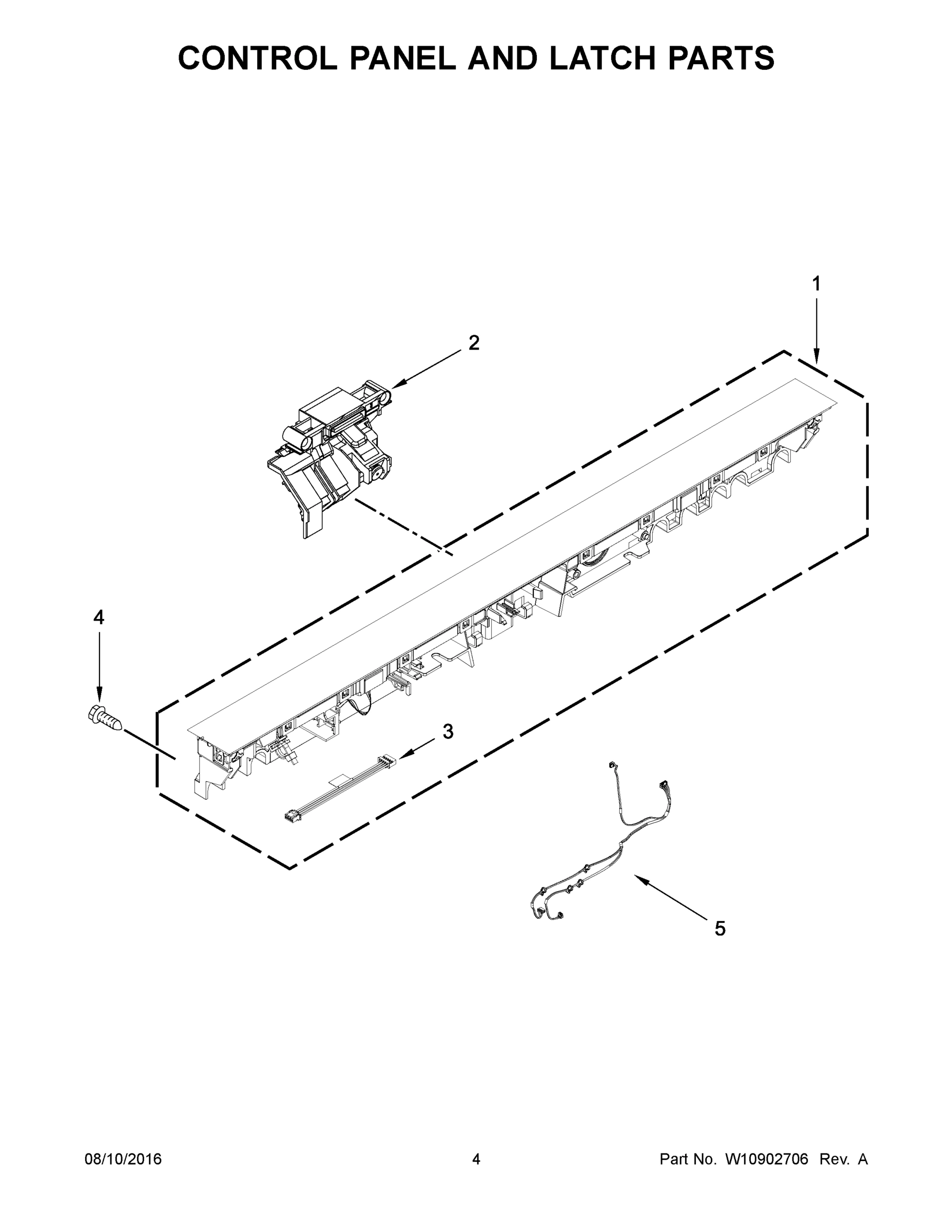 03 - CONTROL PANEL AND LATCH PARTS