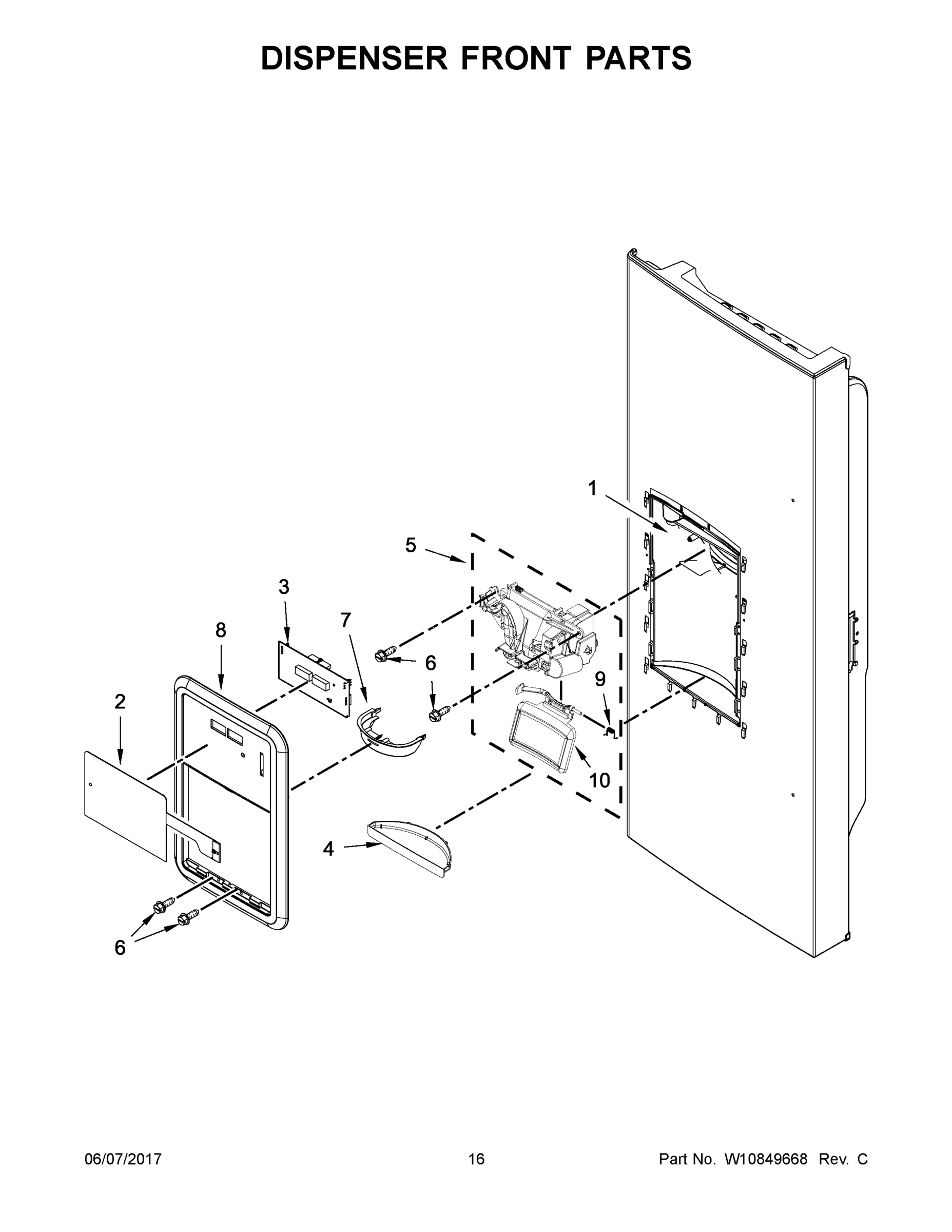 09 - DISPENSER FRONT PARTS