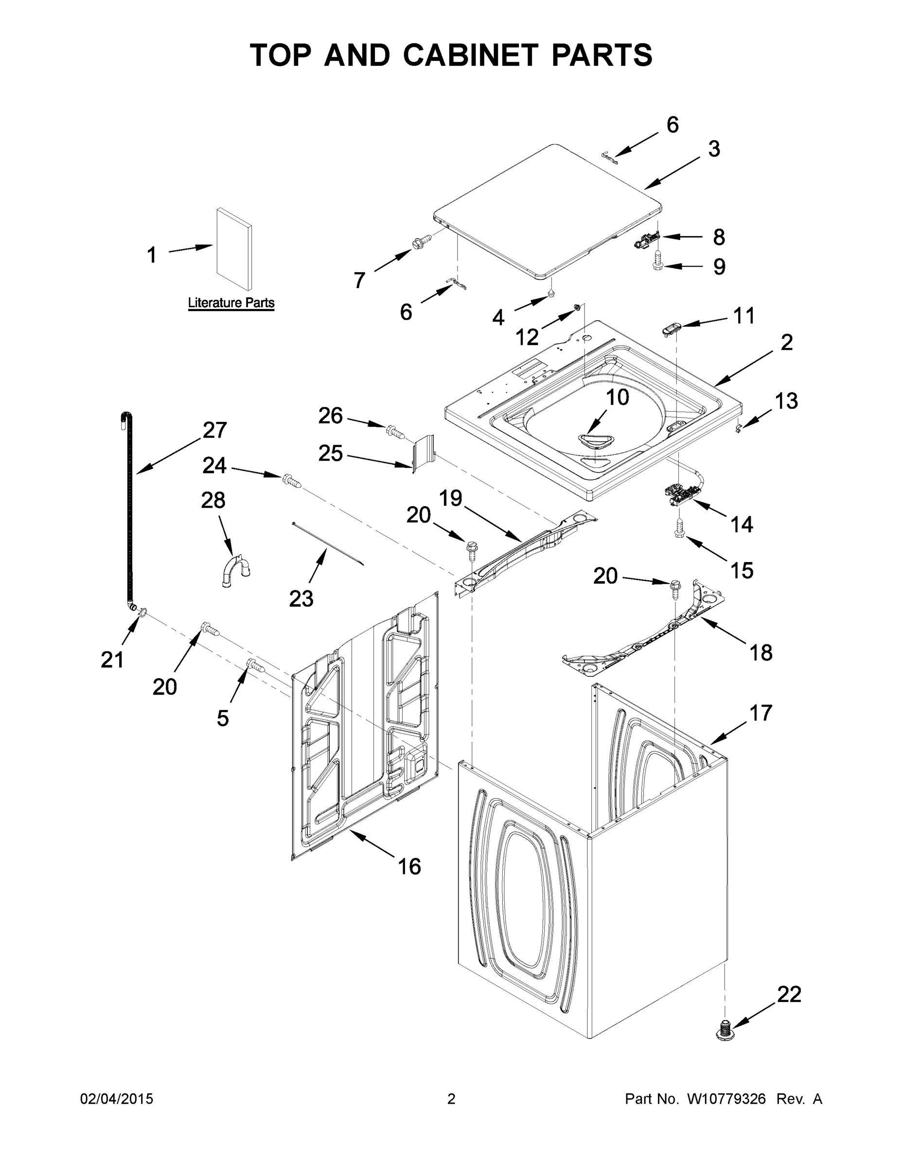 02 - TOP AND CABINET PARTS